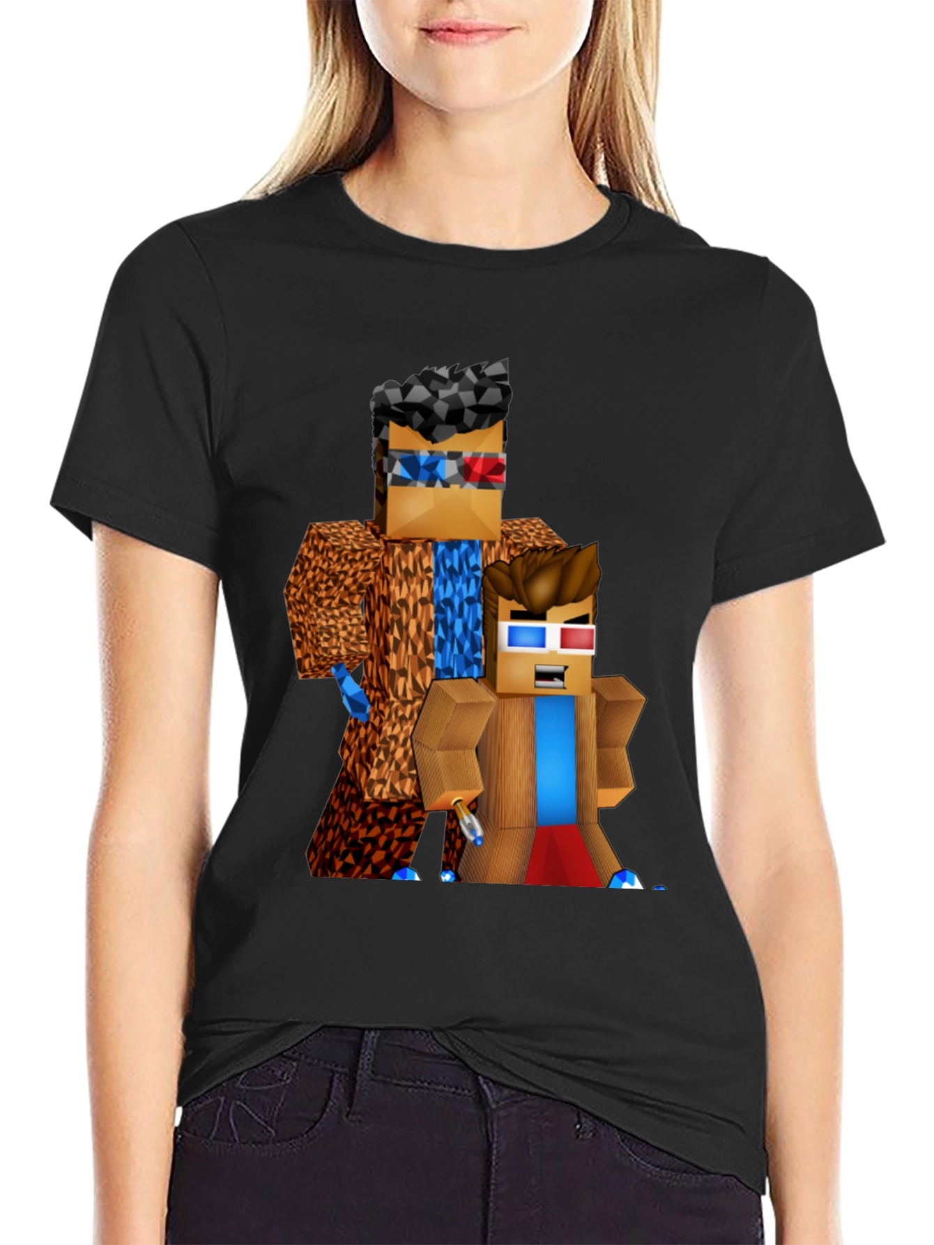 Minecraft Style Character Graphic Tee