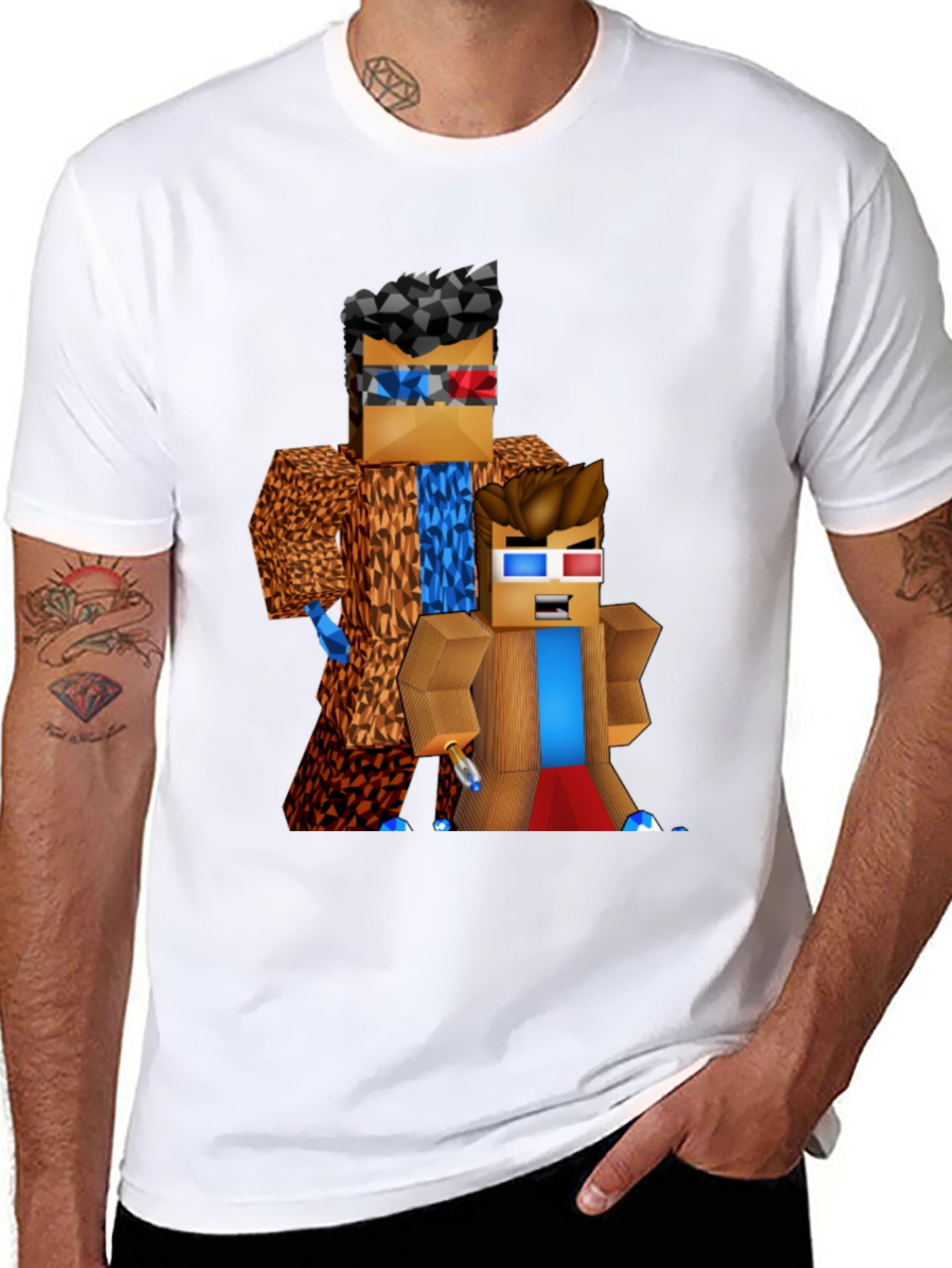 Minecraft Style Character Graphic Tee