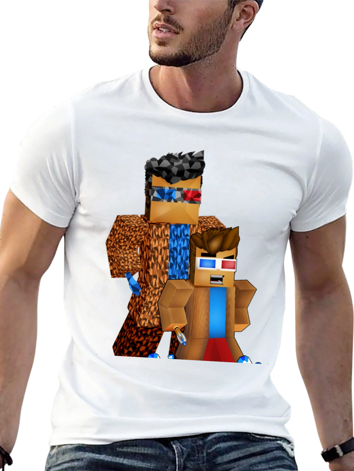 Minecraft Style Character Graphic Tee