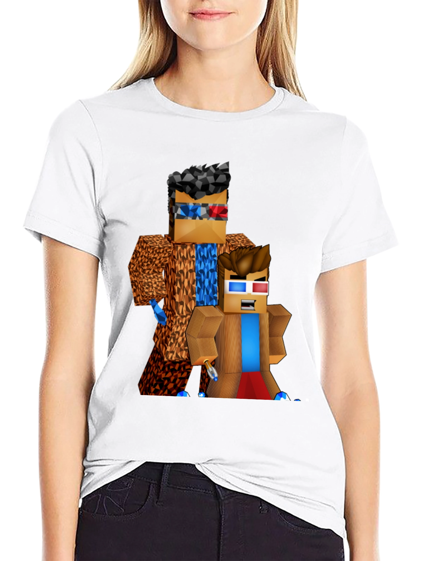 Minecraft Style Character Graphic Tee