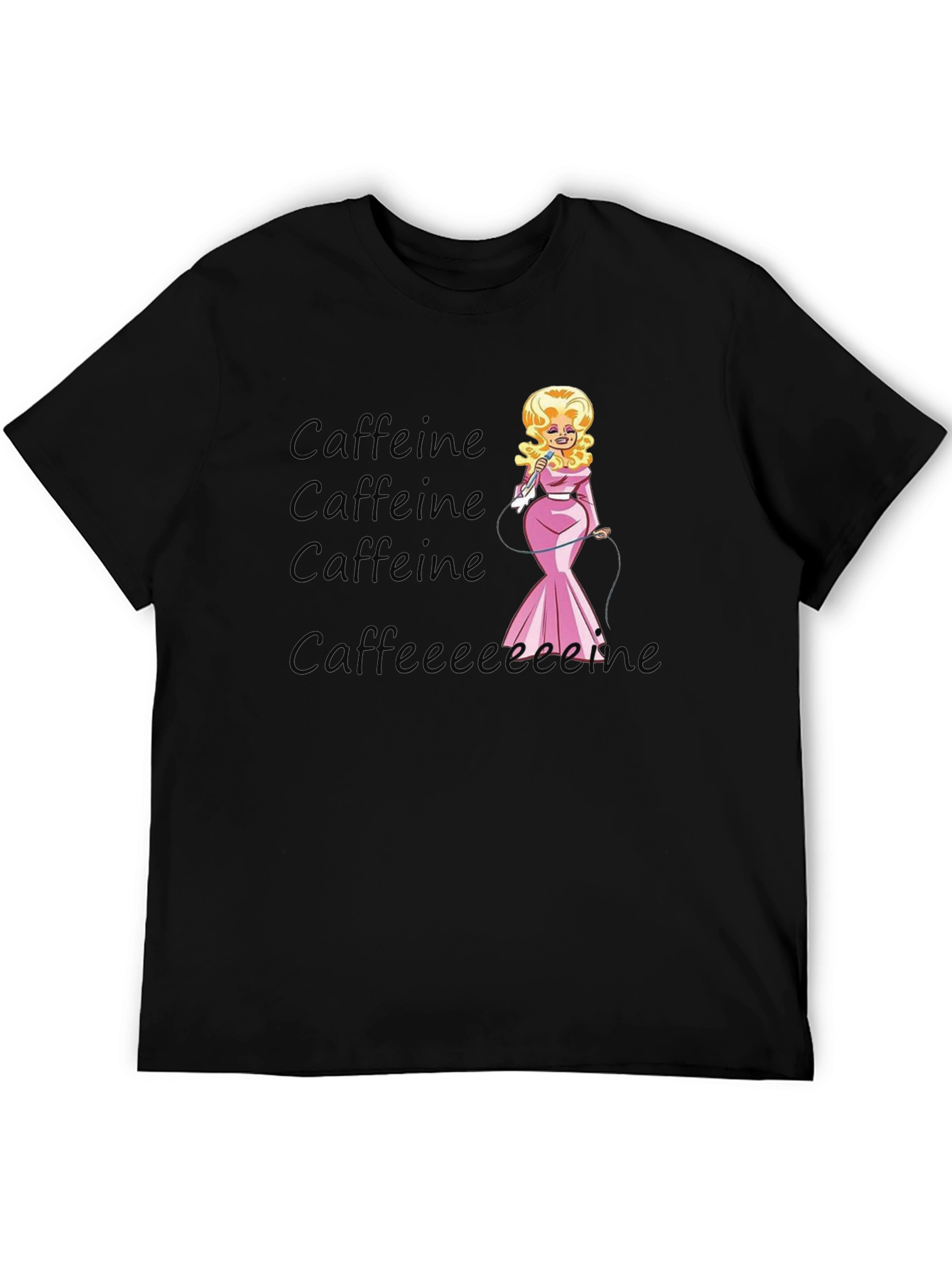 Caffeine Dolly Parton T-Shirt -  Novelty Tee