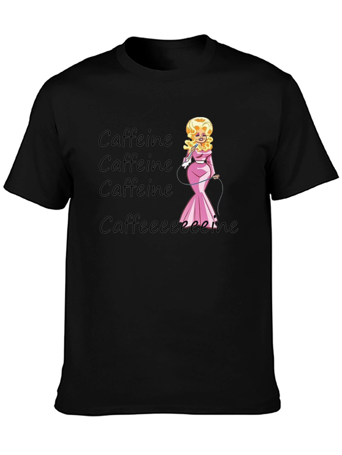 Caffeine Dolly Parton T-Shirt -  Novelty Tee