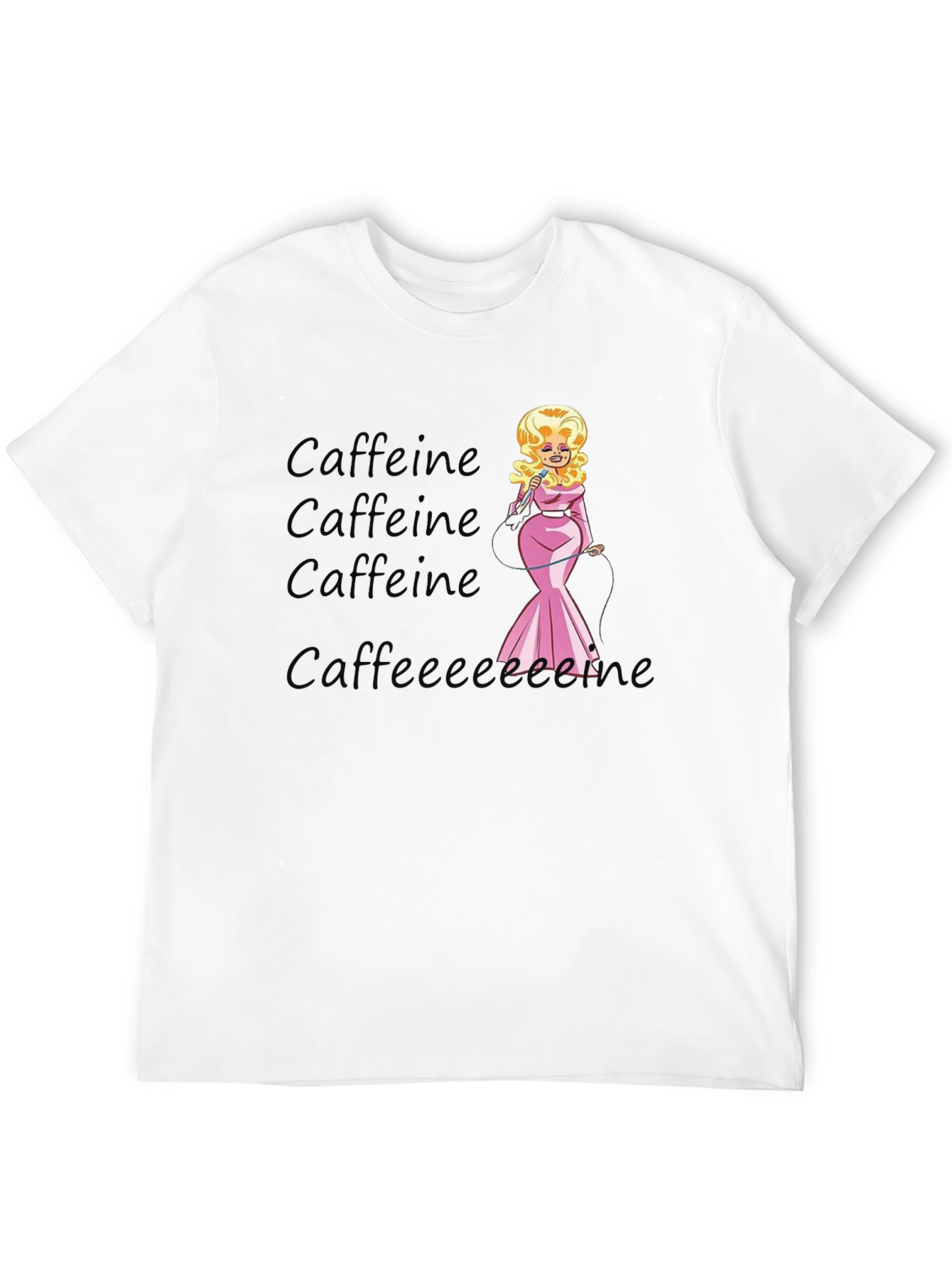 Caffeine Dolly Parton T-Shirt -  Novelty Tee