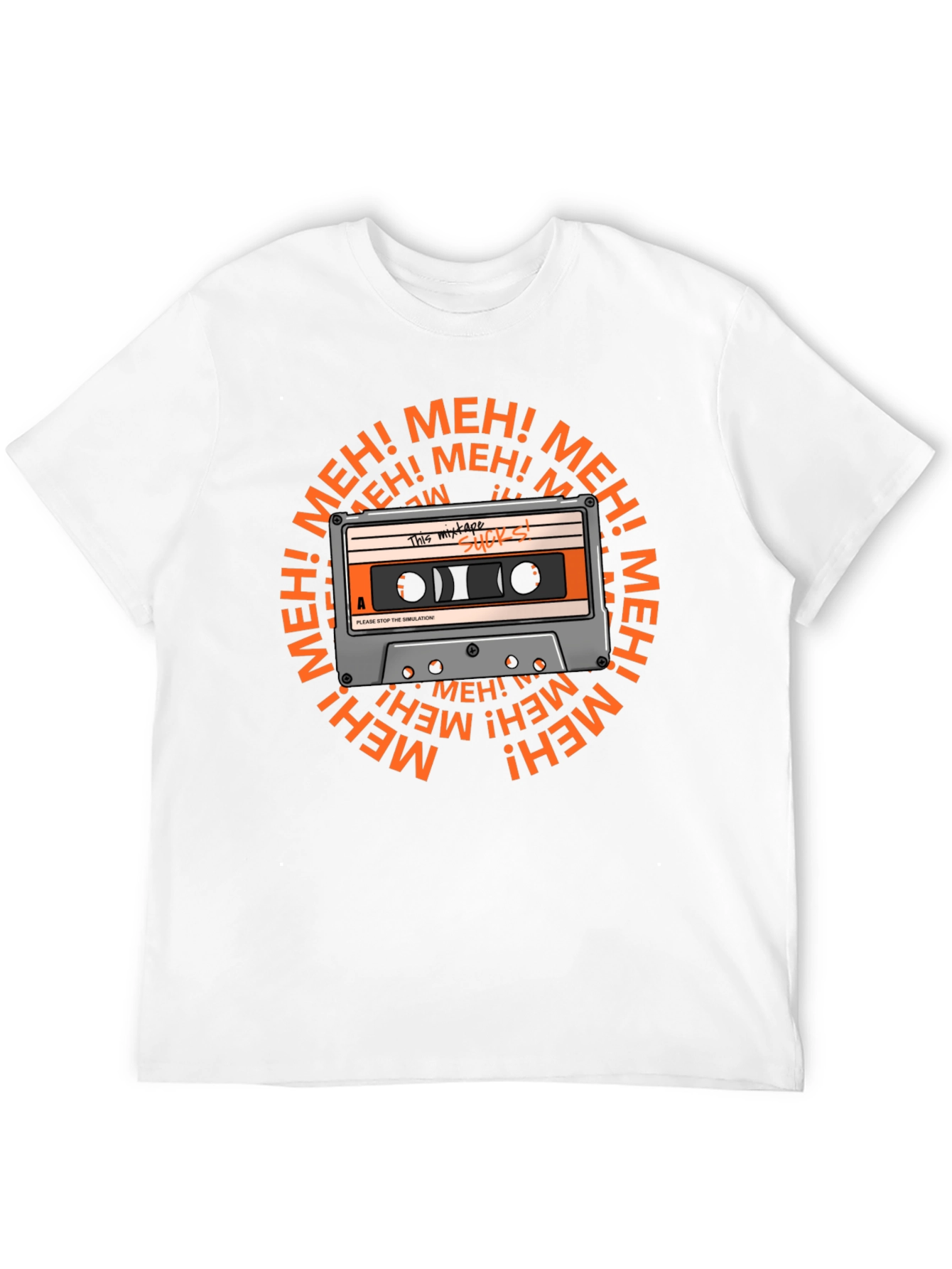 Meh Mixtape T-Shirt - Sarcastic Music Lover Tee