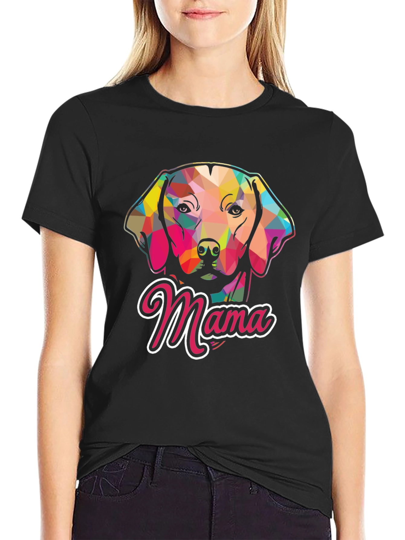 Dog Mama Graphic Tee - Black Casual T-Shirt