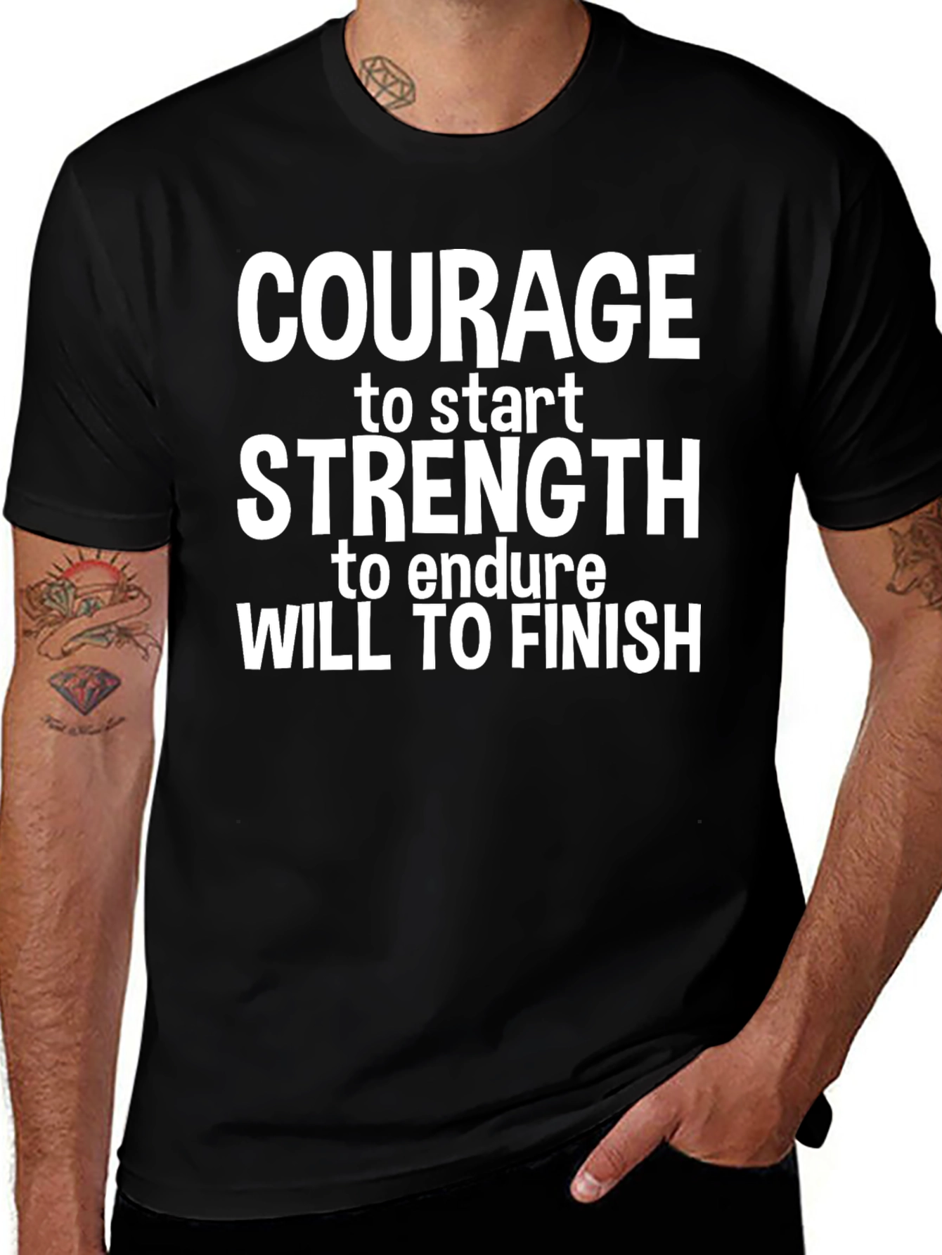 Motivational Graphic Print T-Shirt