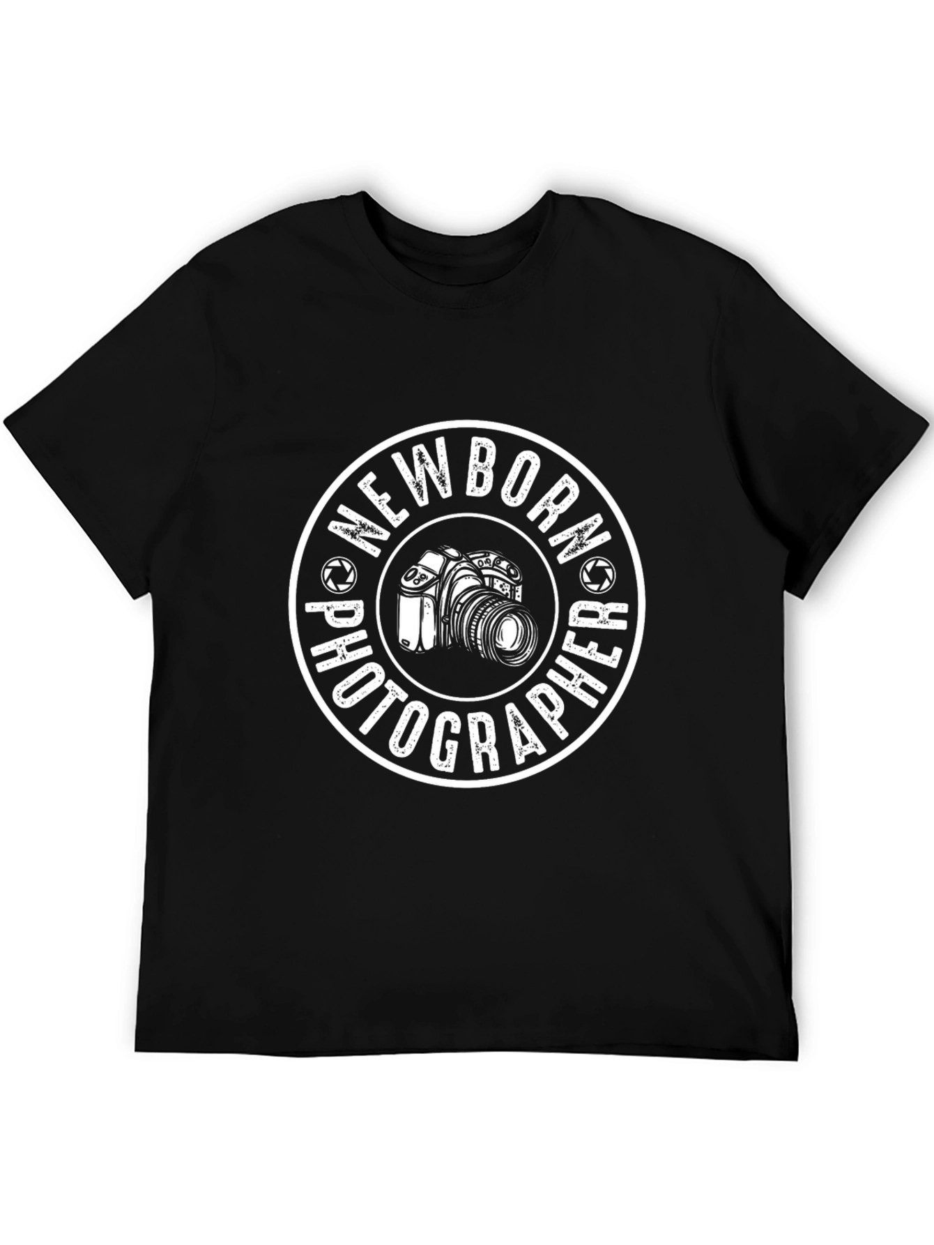 Newborn Photographer Graphic Tee - Black Cotton Shirt