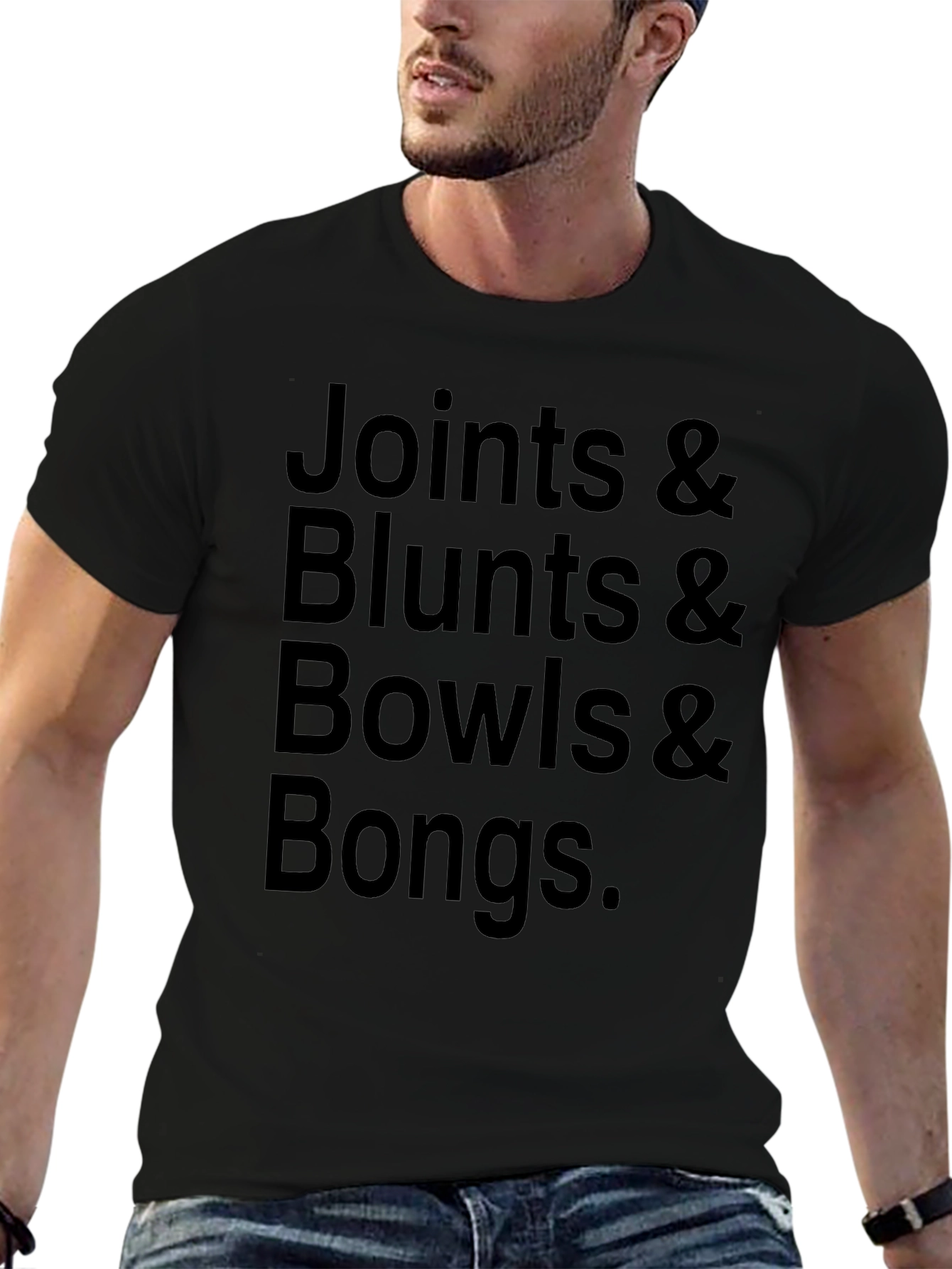 Joints Blunts Bowls Bongs Black T-Shirt