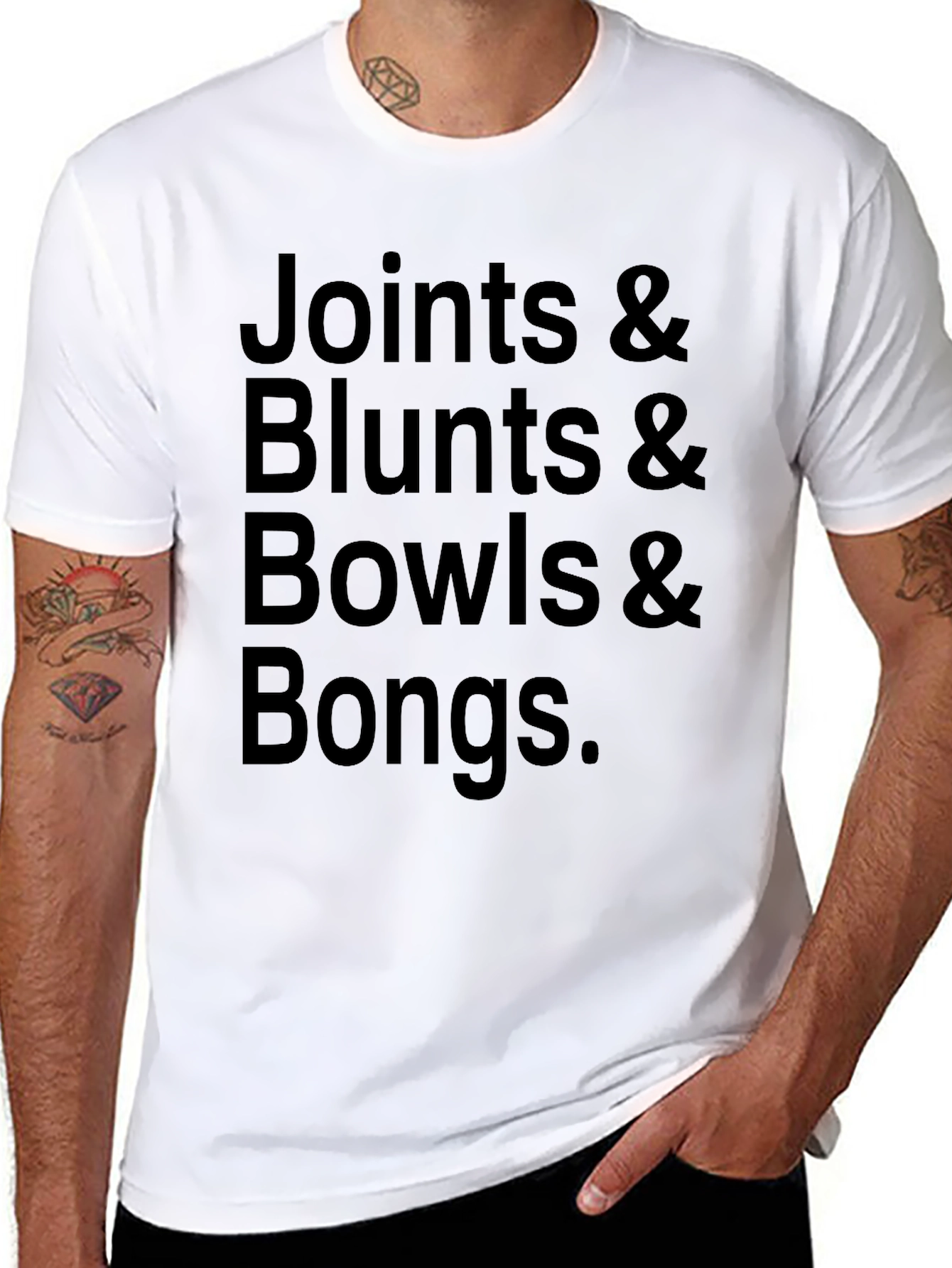 Joints Blunts Bowls Bongs Black T-Shirt