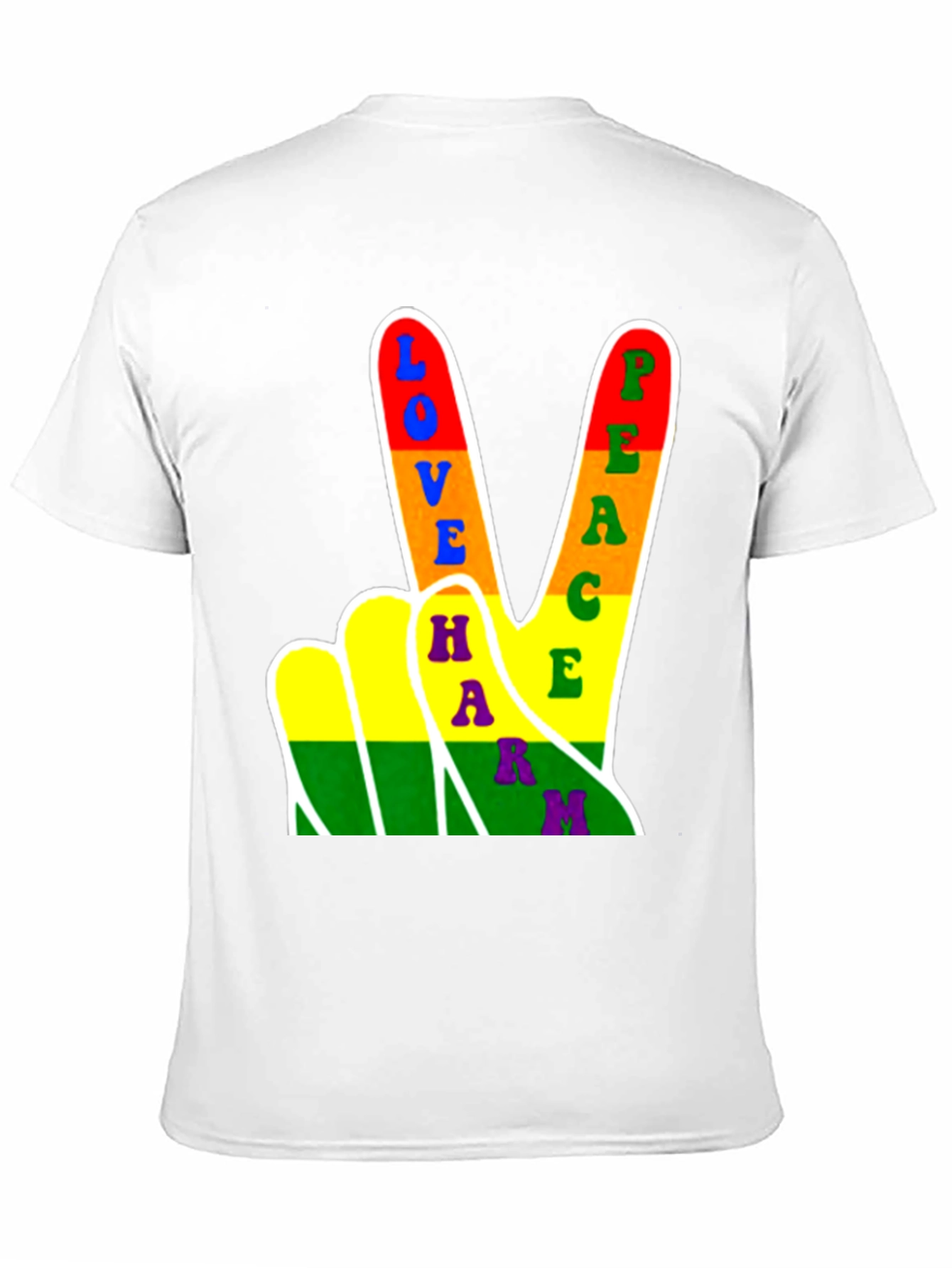 Love Peace Harmony Rainbow Graphic T-Shirt