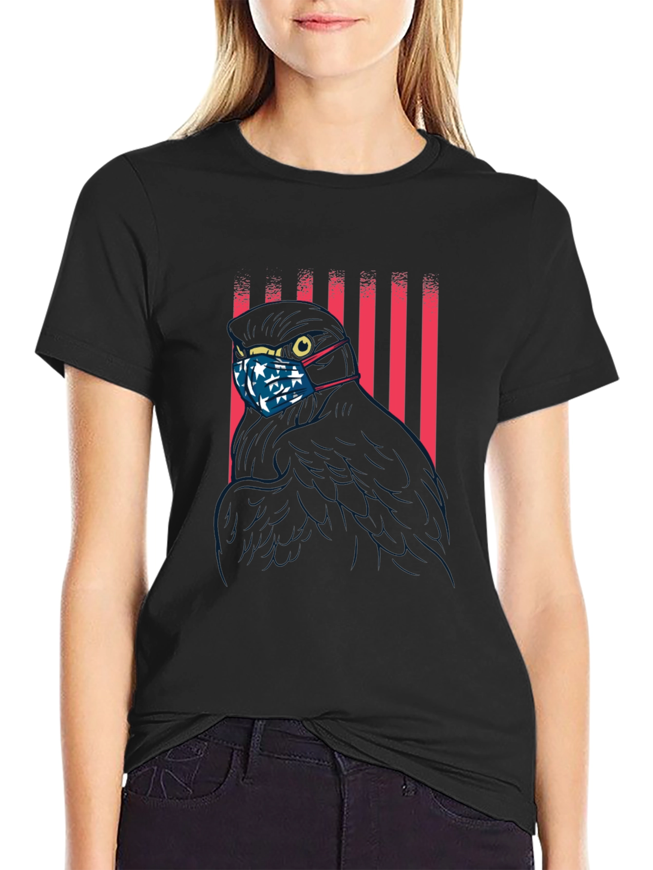 Patriotic Raven Masked T-Shirt