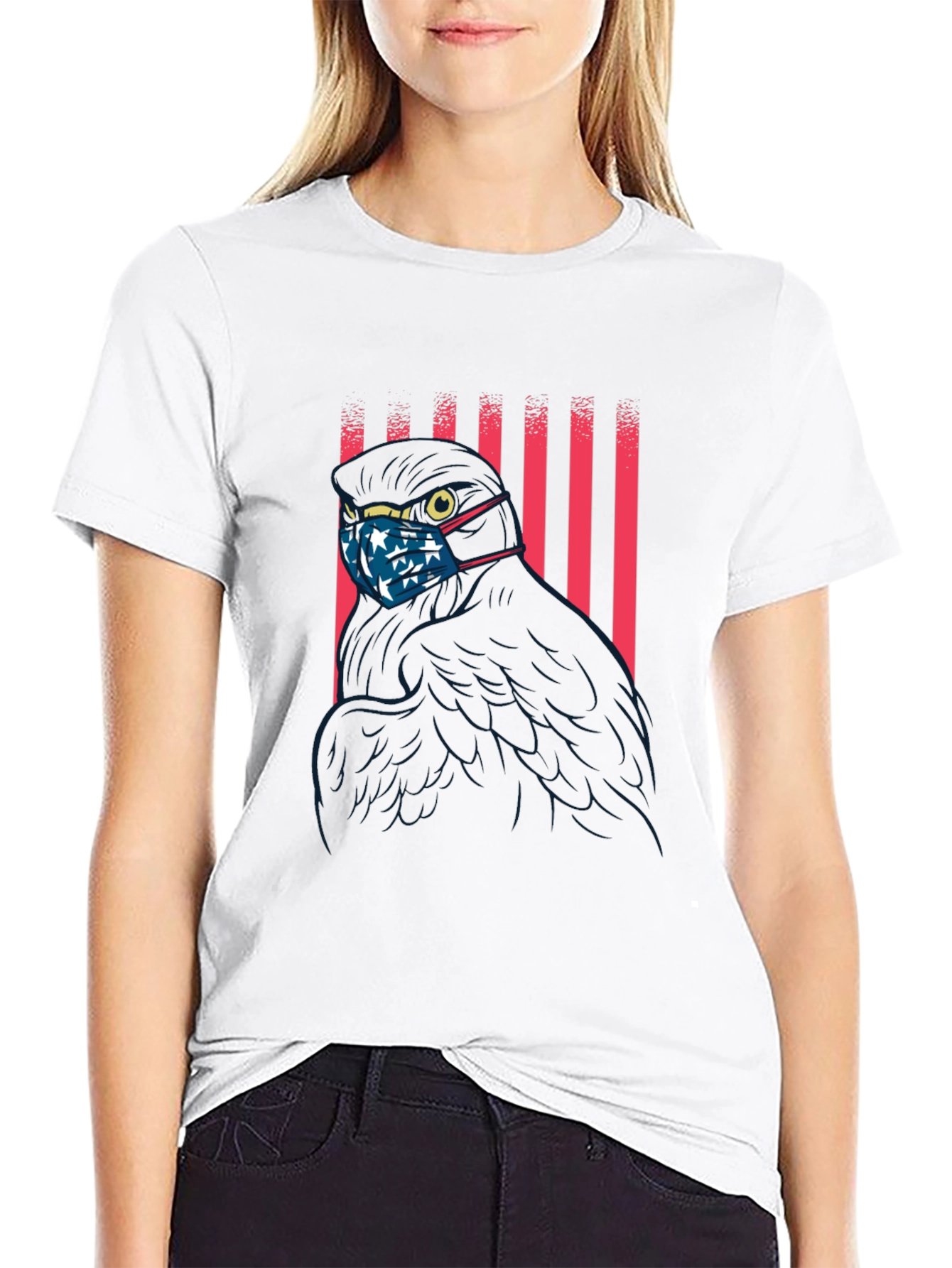 Patriotic Raven Masked T-Shirt