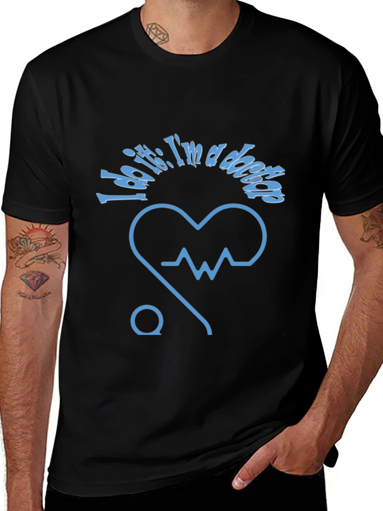 Doctor Heartbeat Graphic T-Shirt - Novelty Tee