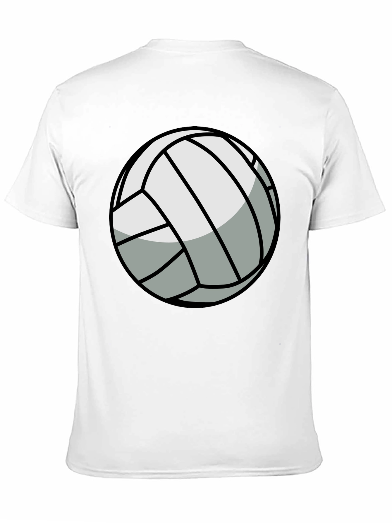 Volleyball Graphic Tee - Black Cotton T-Shirt