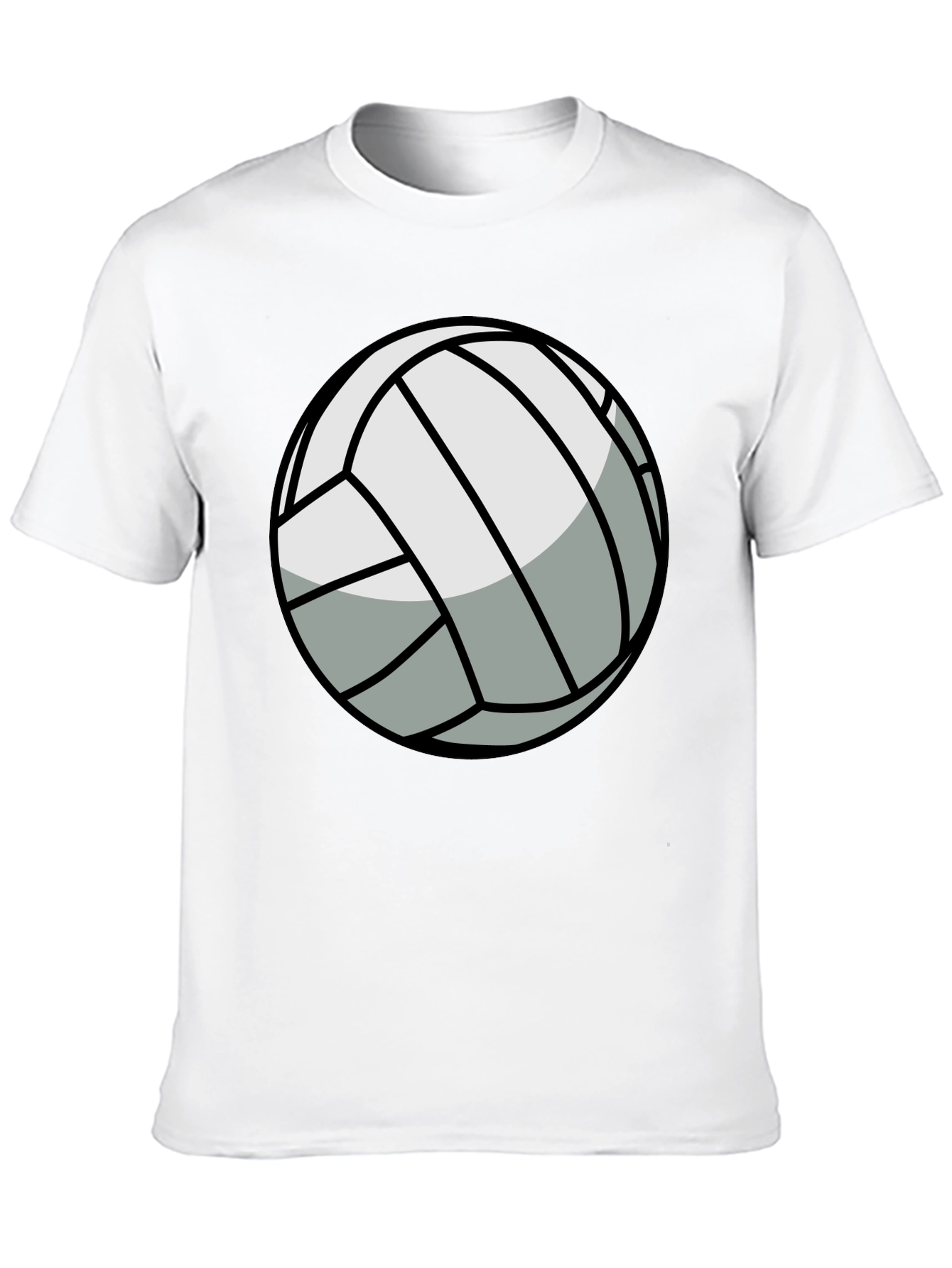 Volleyball Graphic Tee - Black Cotton T-Shirt