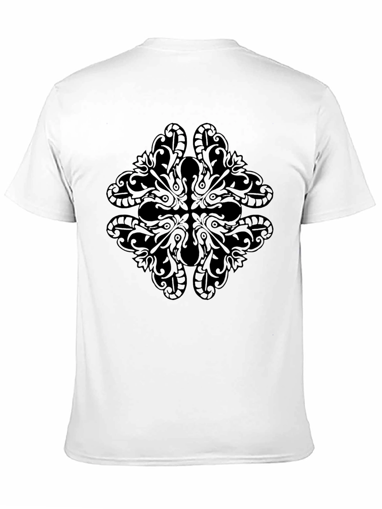 Black Graphic Tee - Abstract Design