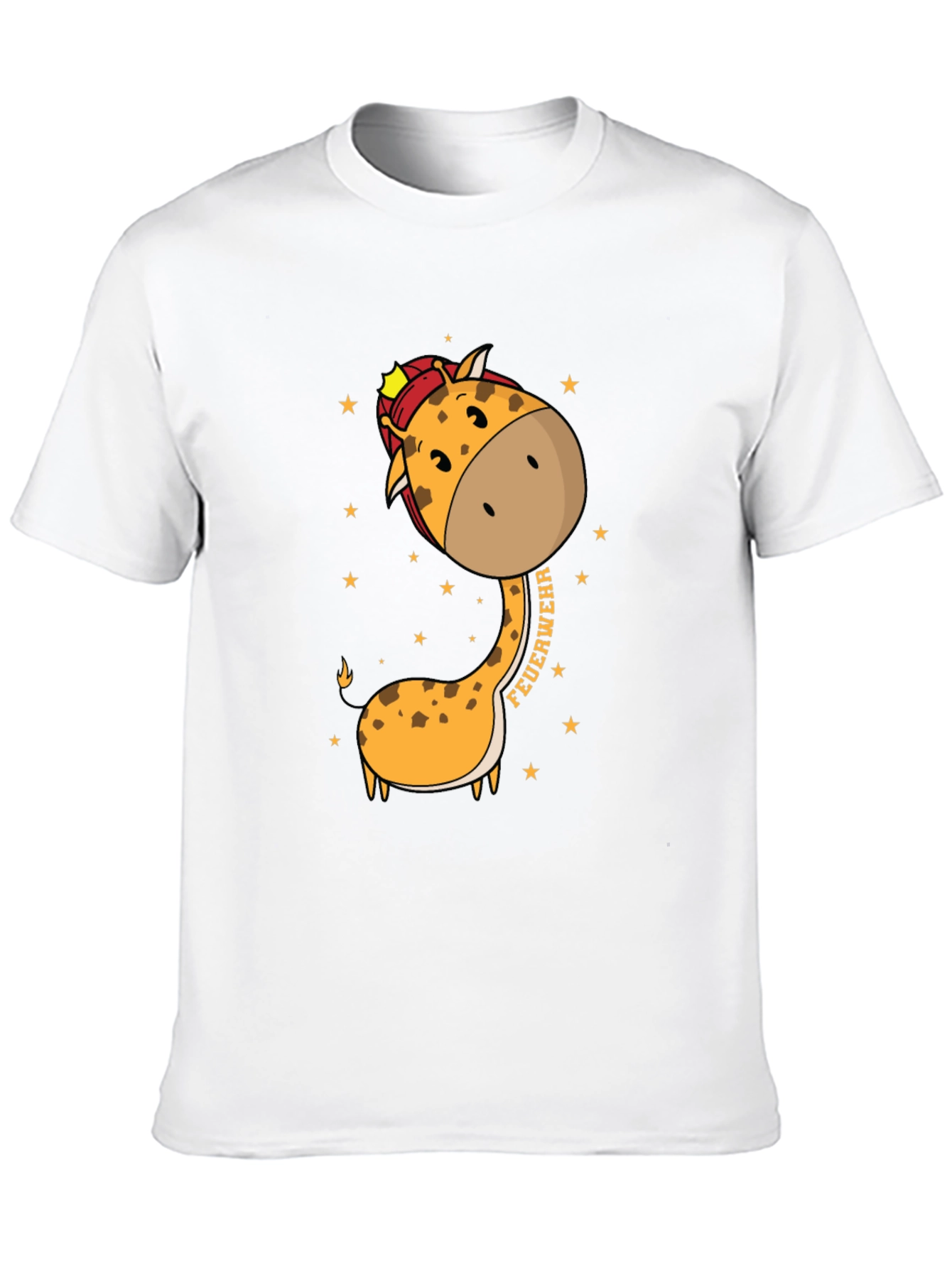 Firefighter Giraffe Graphic T-Shirt