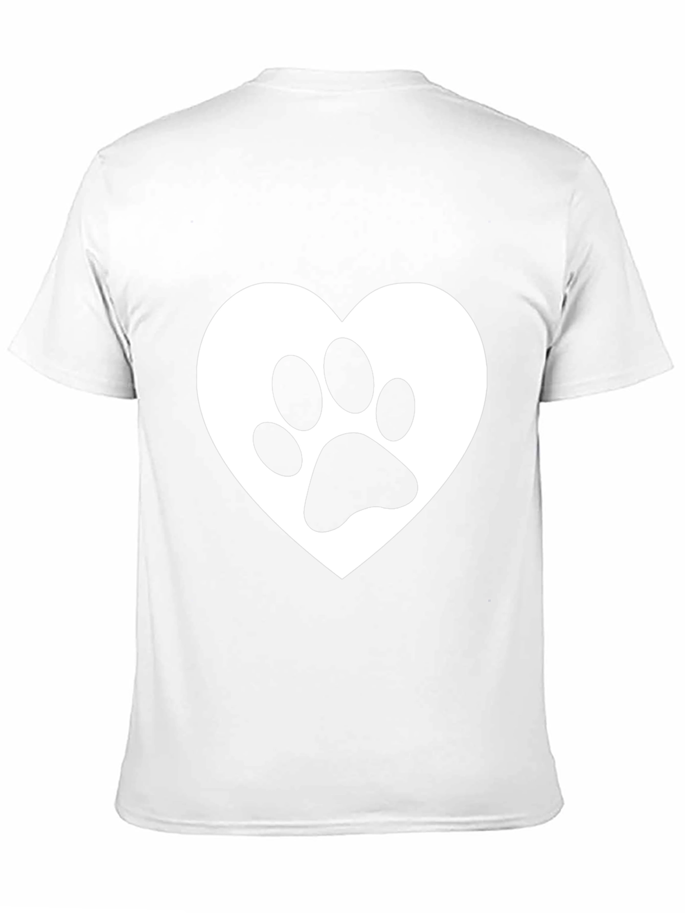 Heart Paw Print Black Graphic Tee