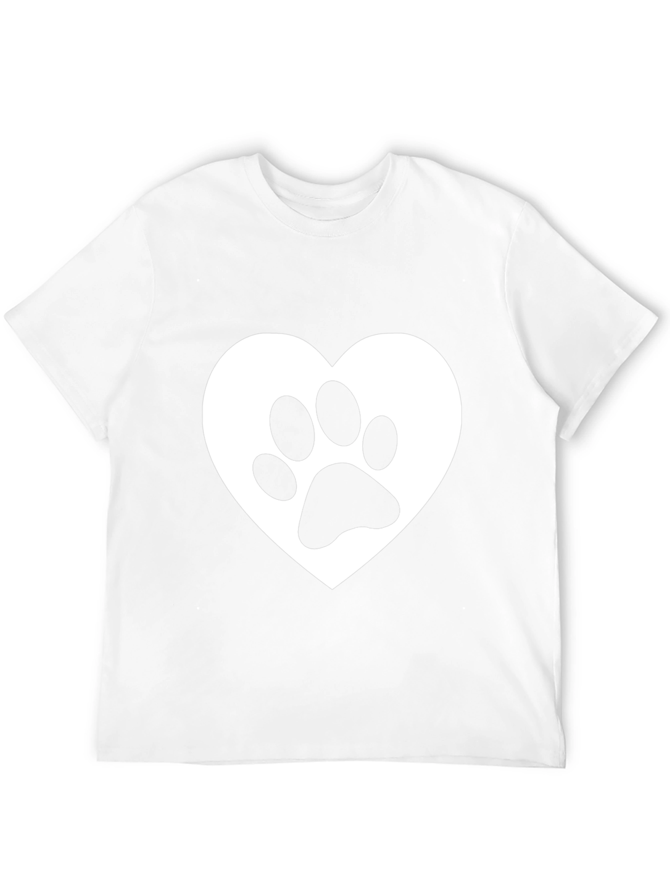 Heart Paw Print Black Graphic Tee