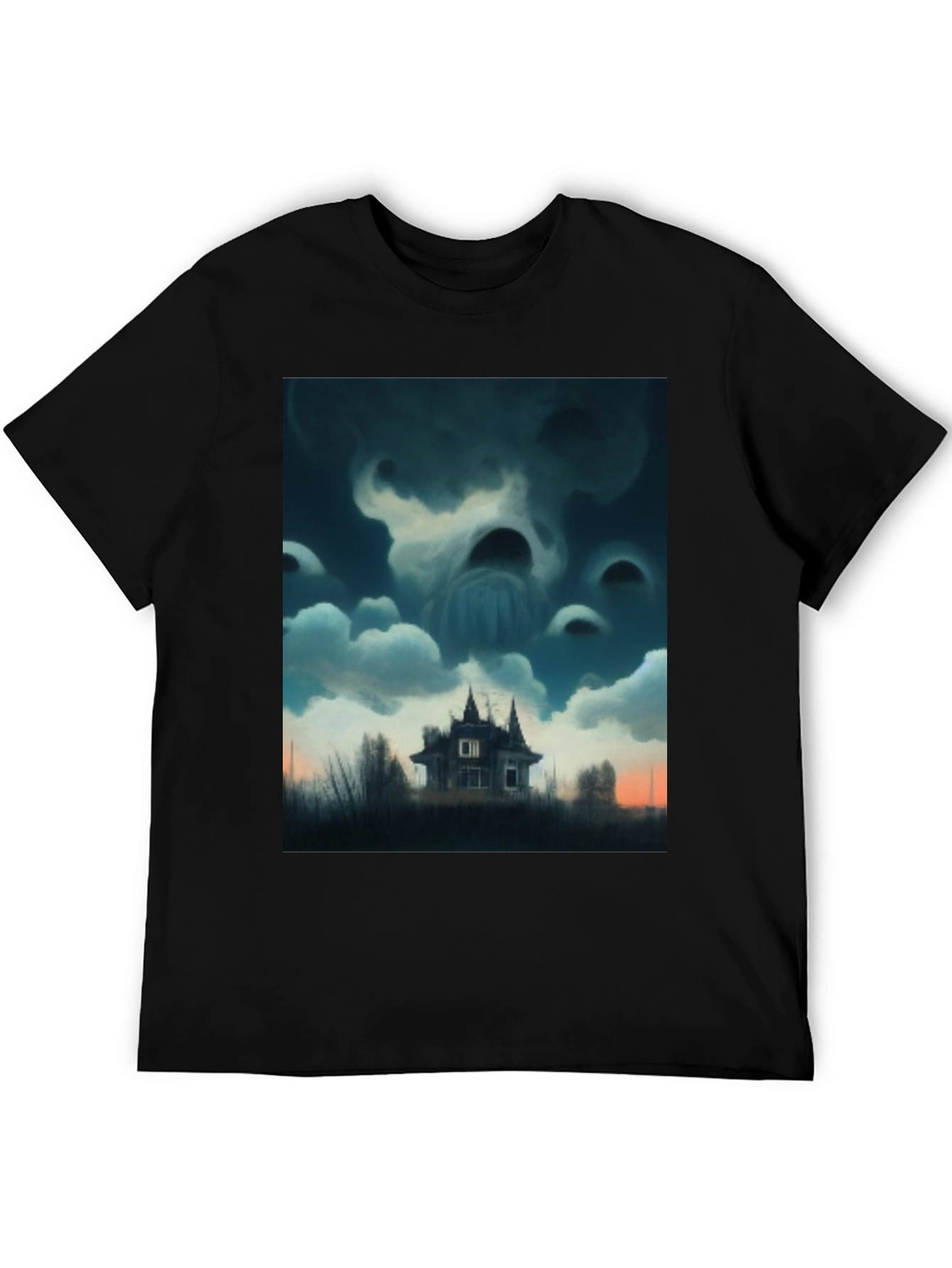 Haunted House Graphic T-Shirt