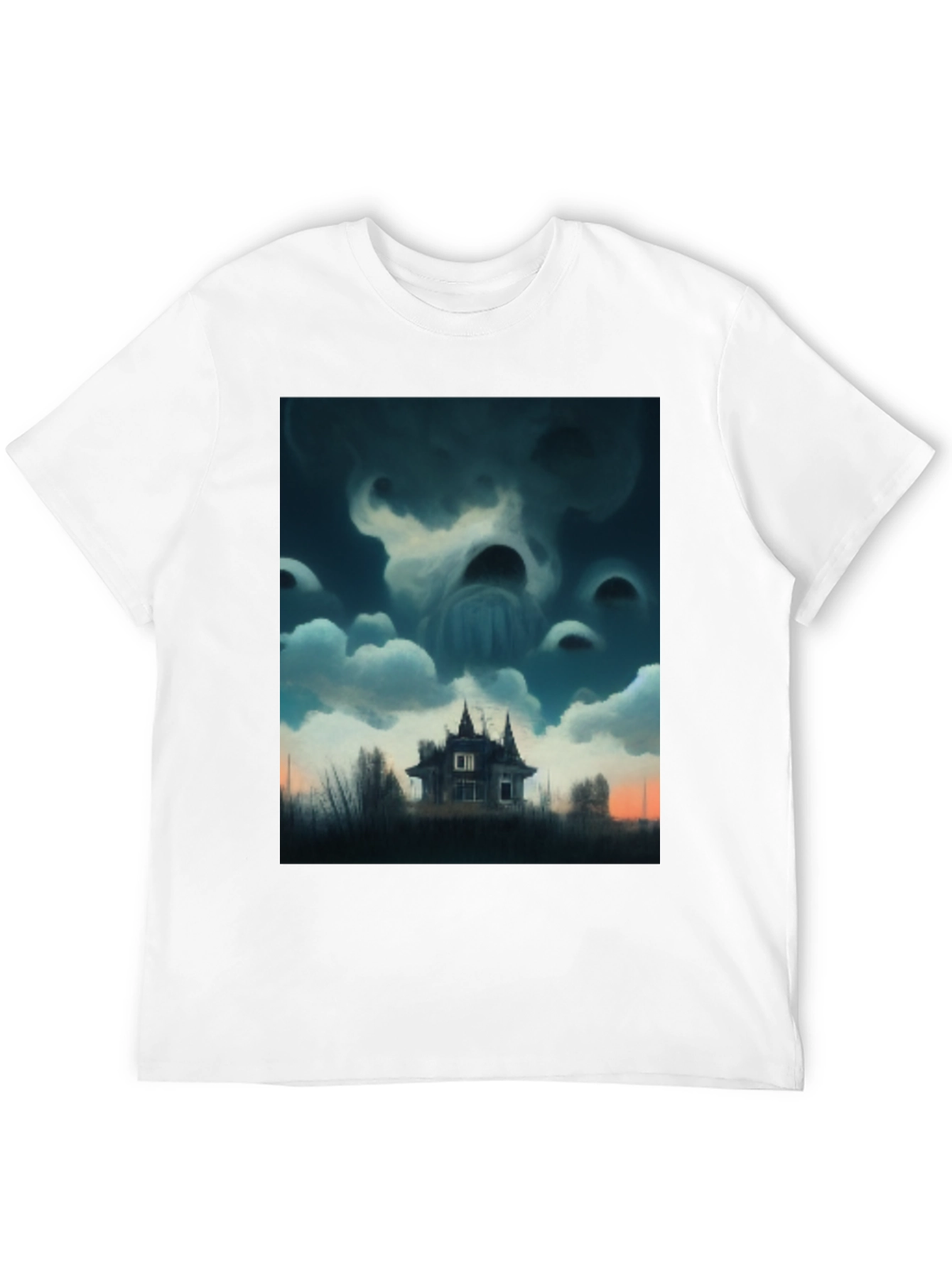 Haunted House Graphic T-Shirt