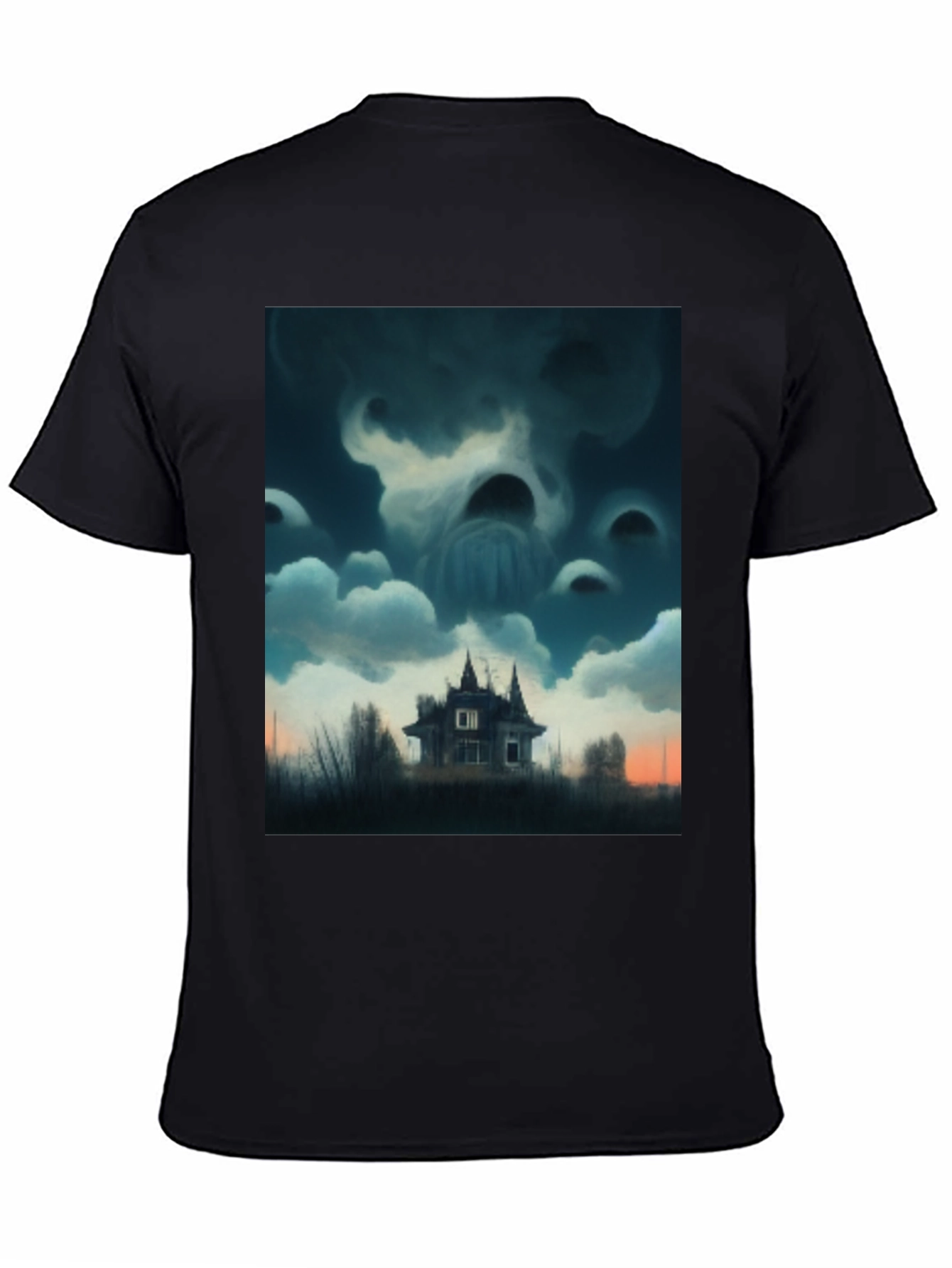 Haunted House Graphic T-Shirt