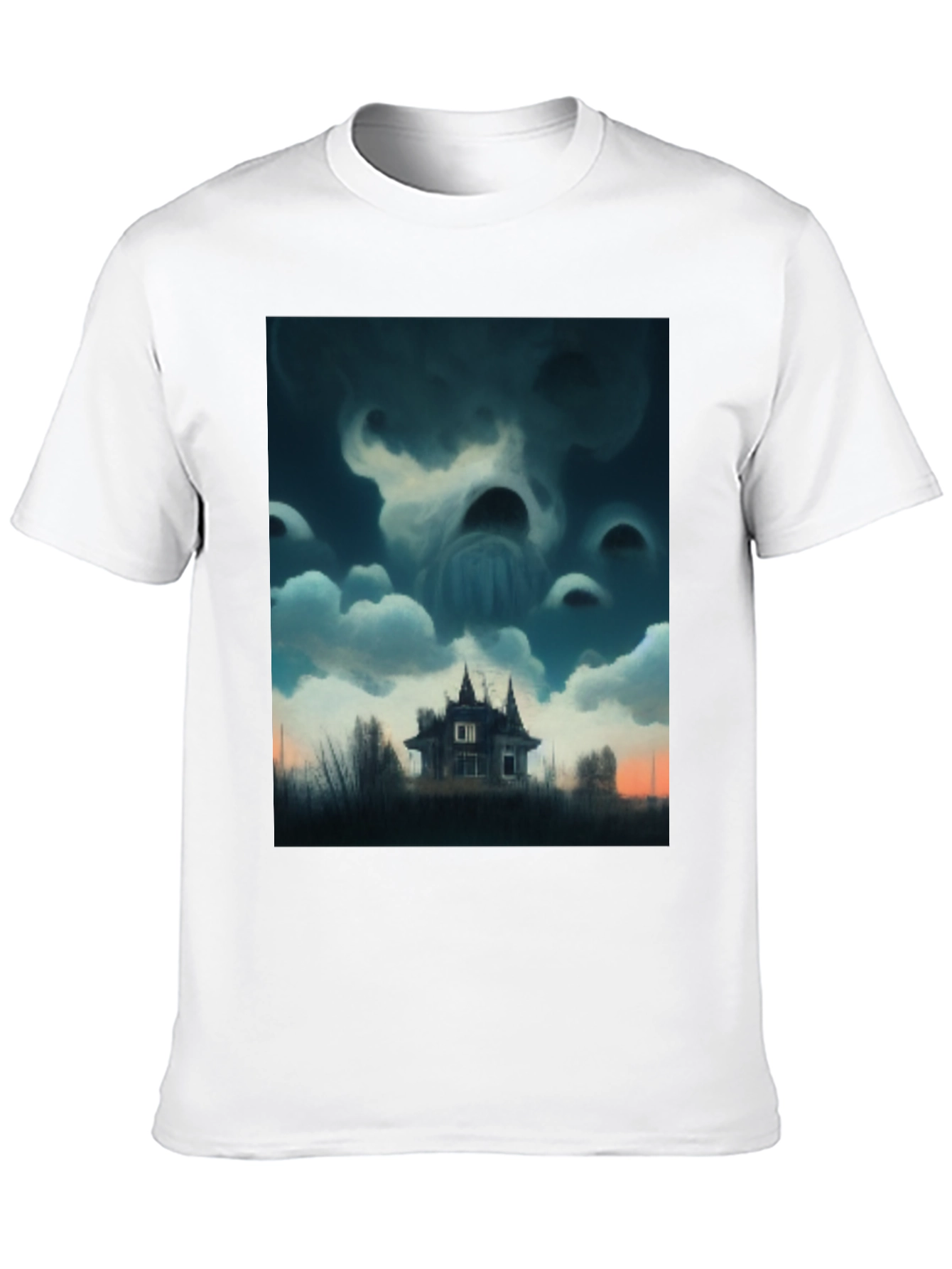 Haunted House Graphic T-Shirt