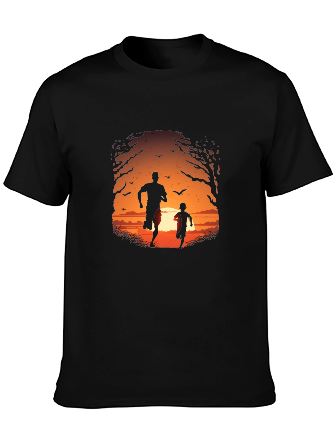 Sunset Run Black T-Shirt
