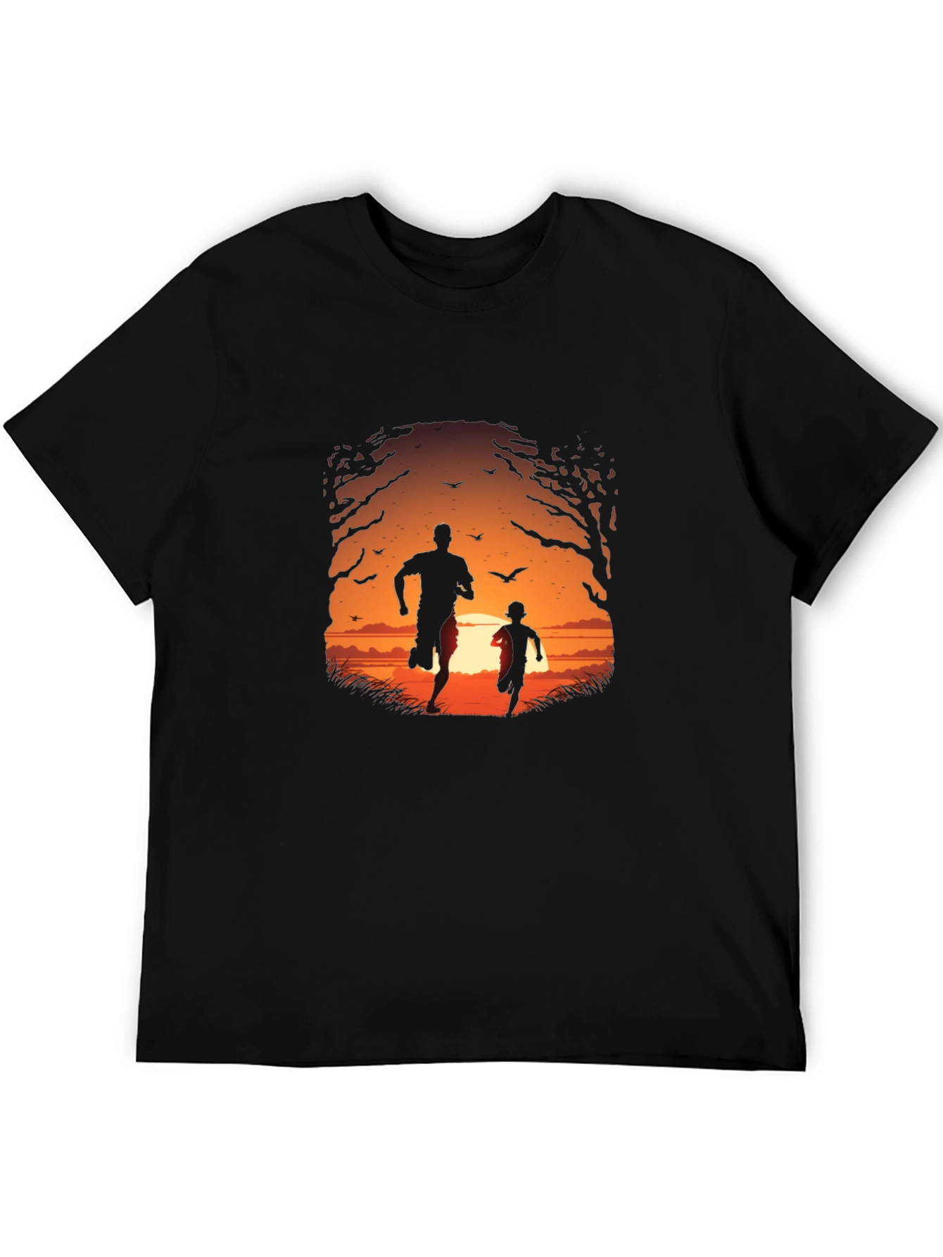 Sunset Run Black T-Shirt