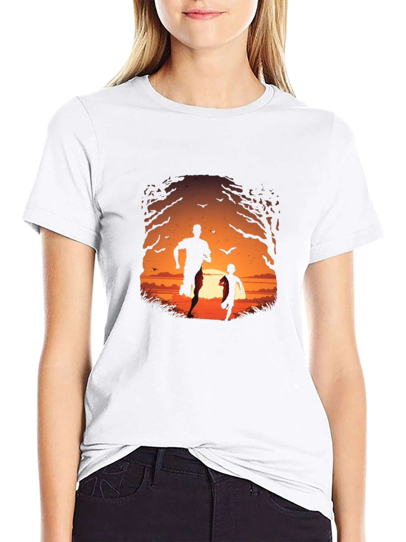 Sunset Run Black T-Shirt