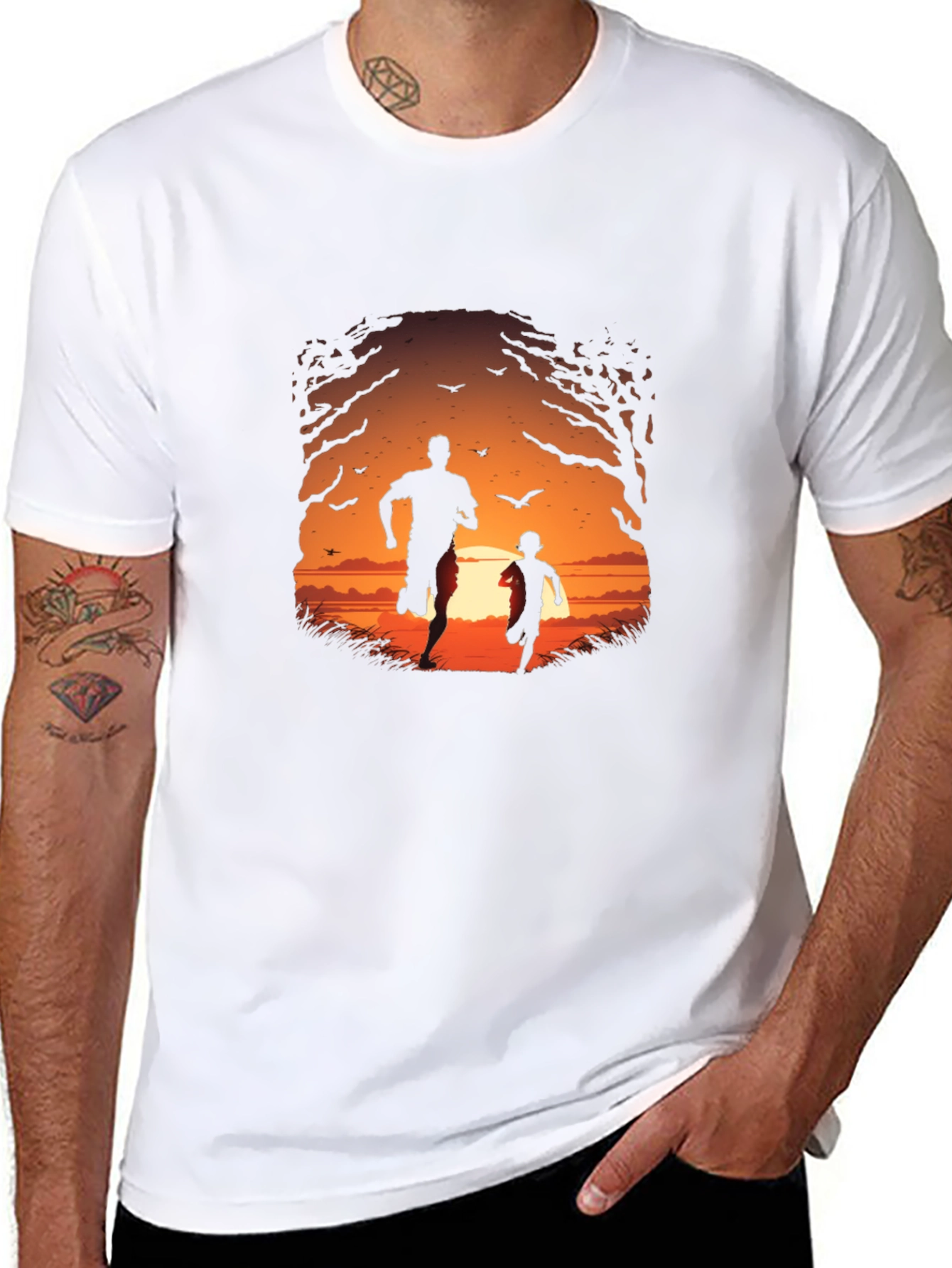 Sunset Run Black T-Shirt