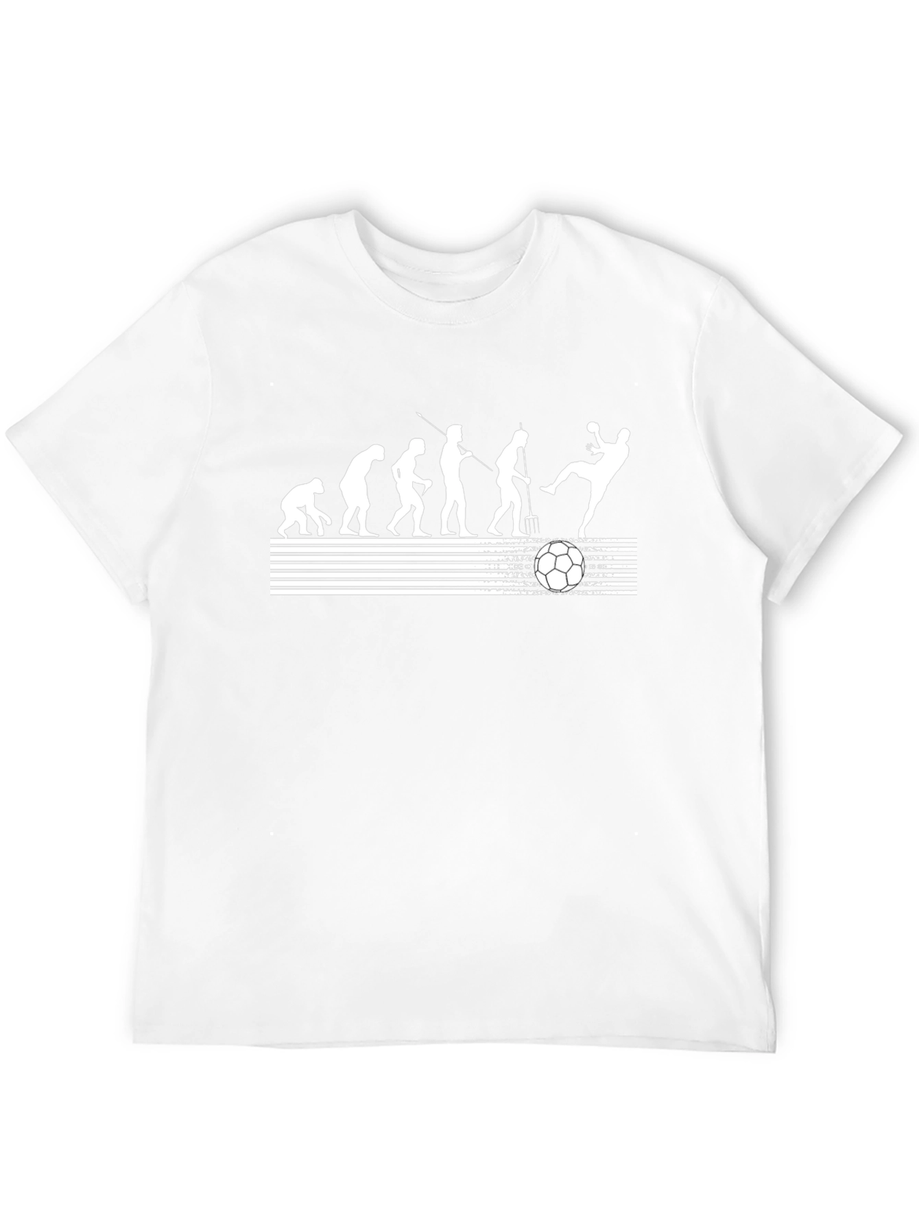 Evolution of Soccer Black Graphic T-Shirt