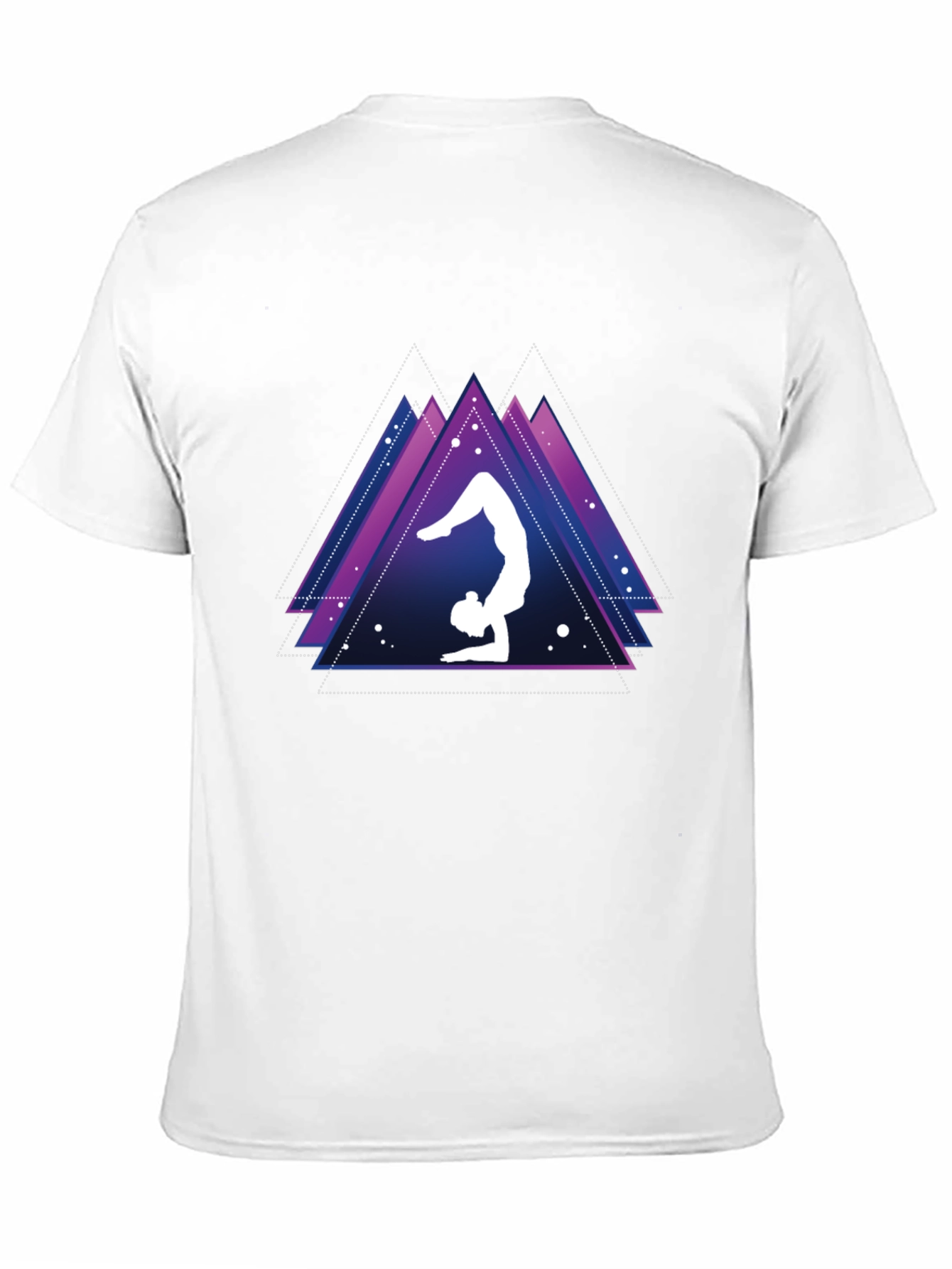 Yoga Pose Graphic Tee - Geometric Triangles