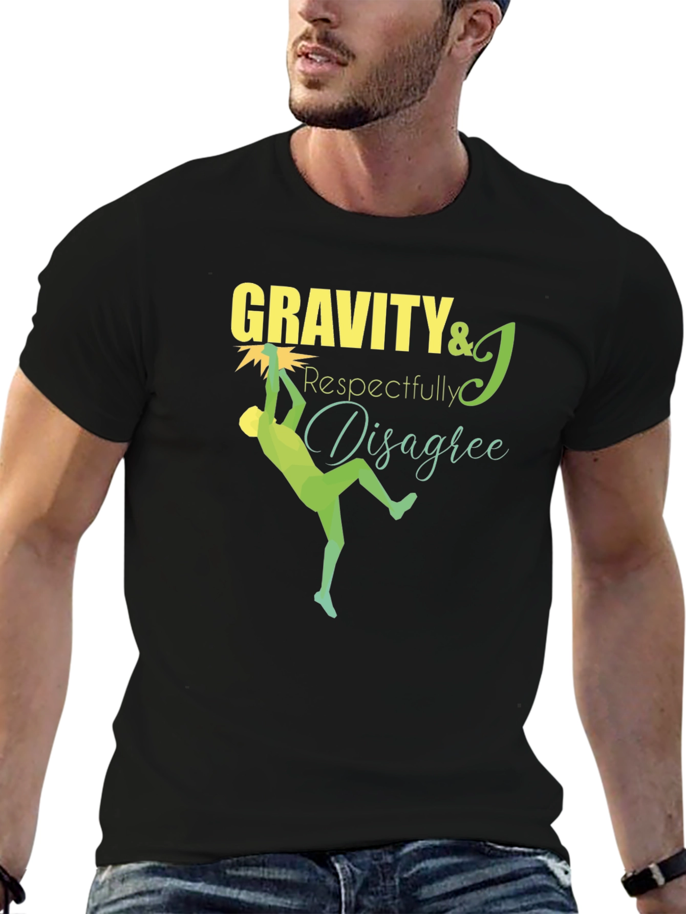 Gravity Respectfully Disagree Black T-Shirt