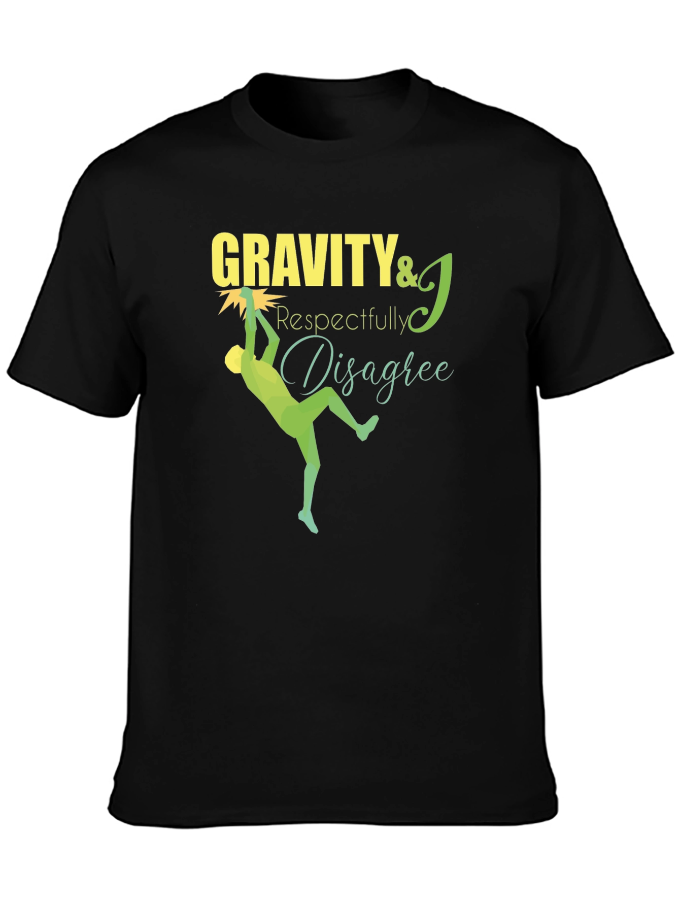 Gravity Respectfully Disagree Black T-Shirt