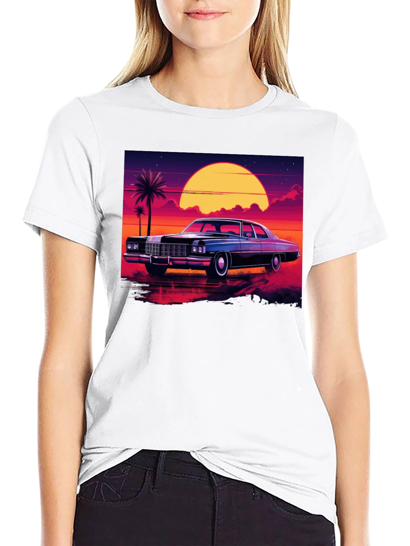 Retro Car Sunset T-Shirt