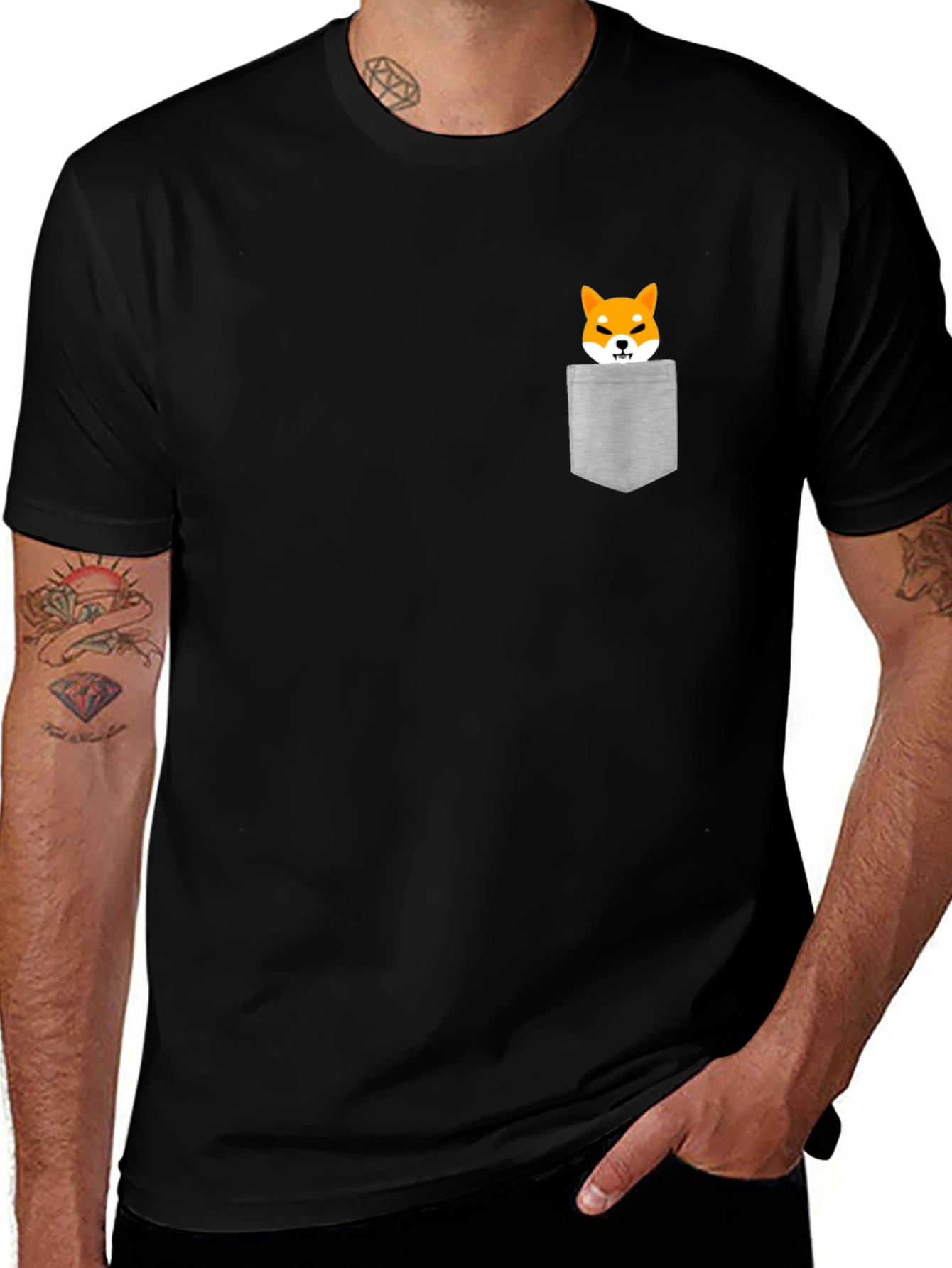 Shiba Inu Pocket T-Shirt - Doge Meme Tee