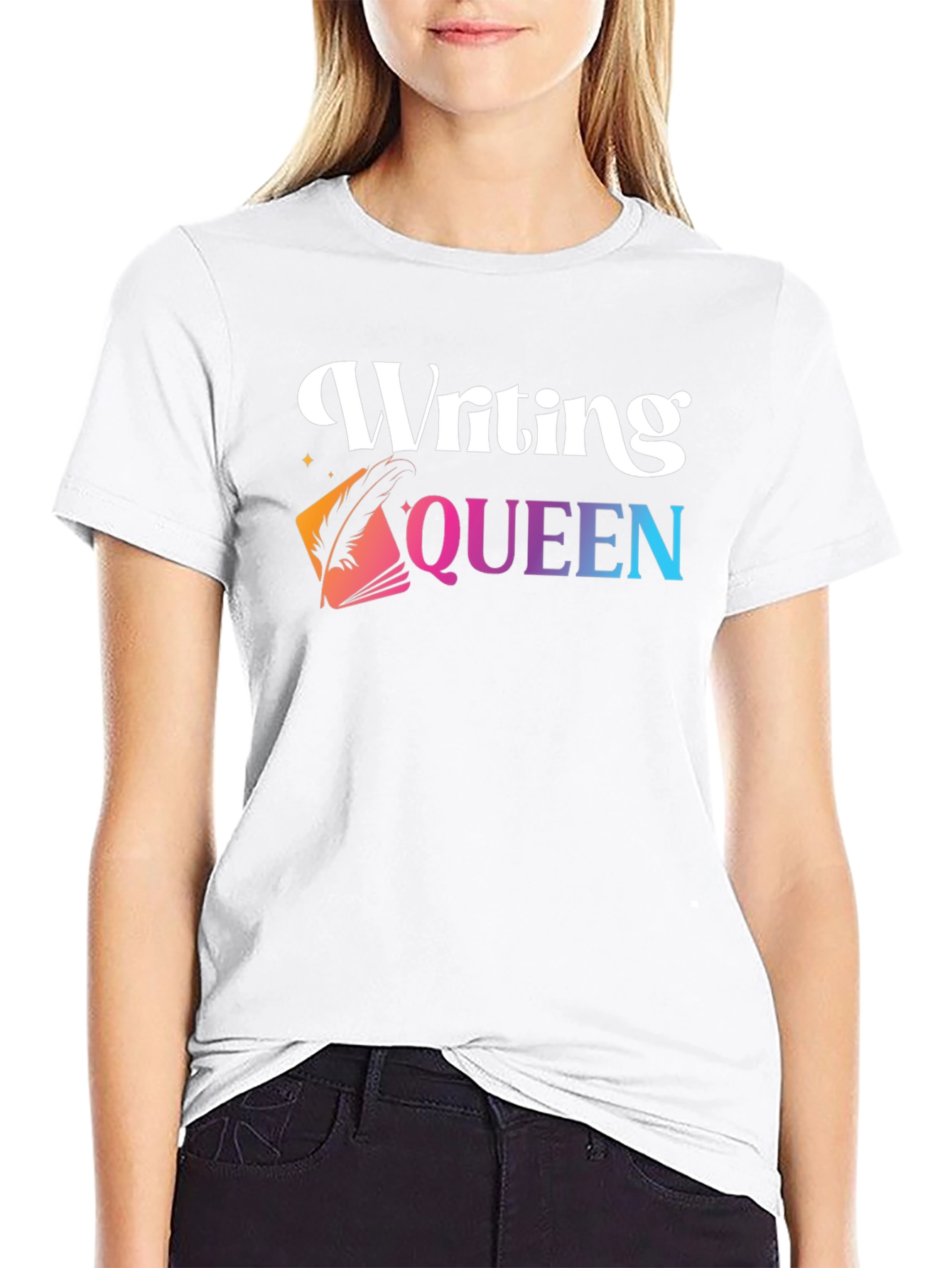 Writing Queen Black Graphic Tee