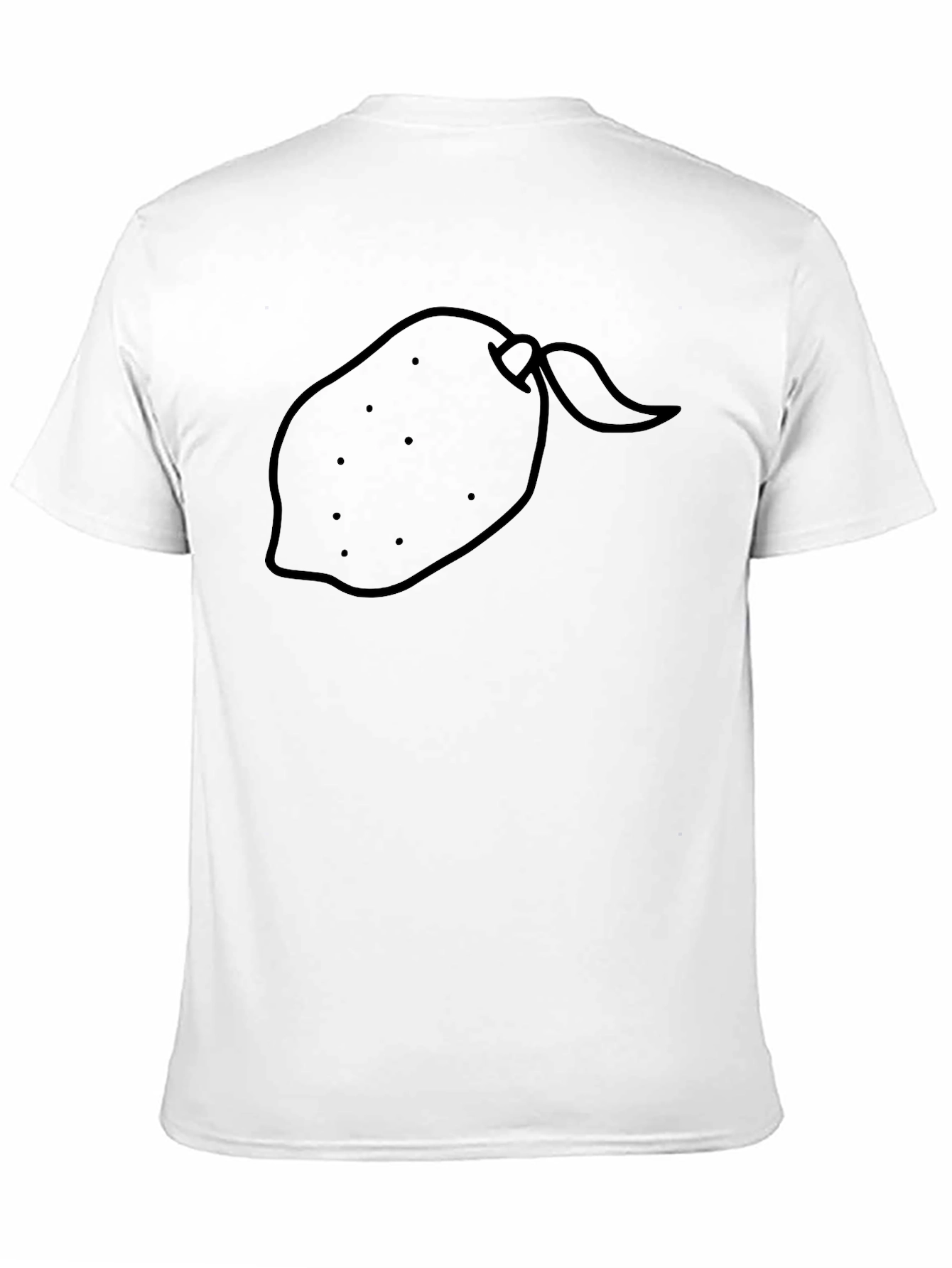Black T-Shirt with Lemon Graphic Print