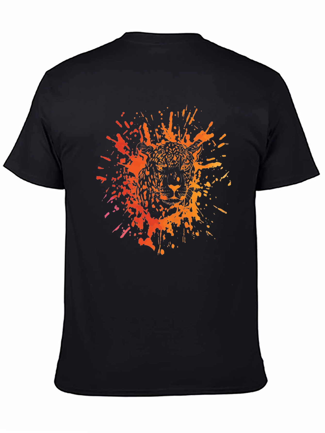Jaguar Splatter Graphic Black T-Shirt
