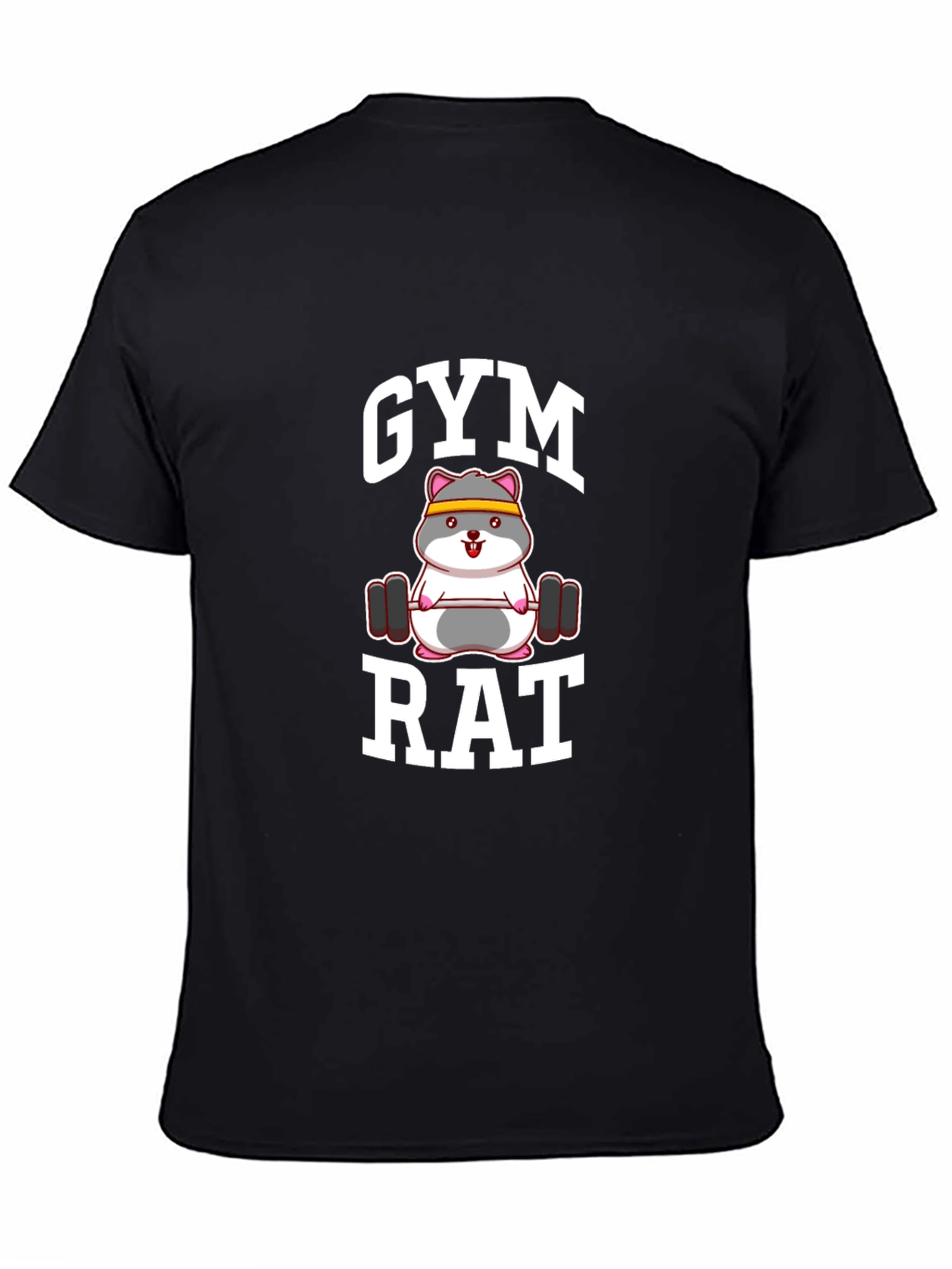 Gym Rat Hamster Black T-Shirt