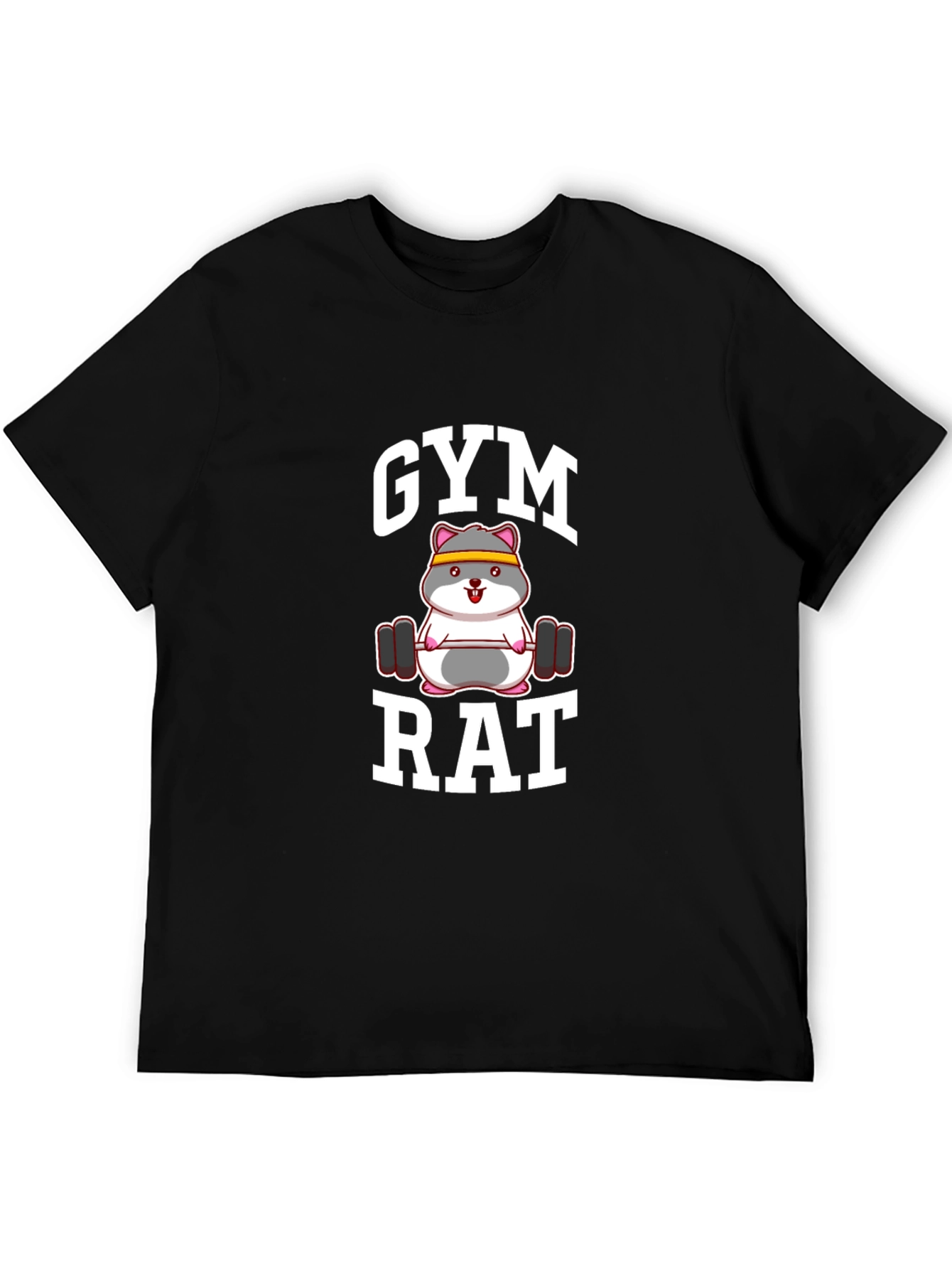 Gym Rat Hamster Black T-Shirt