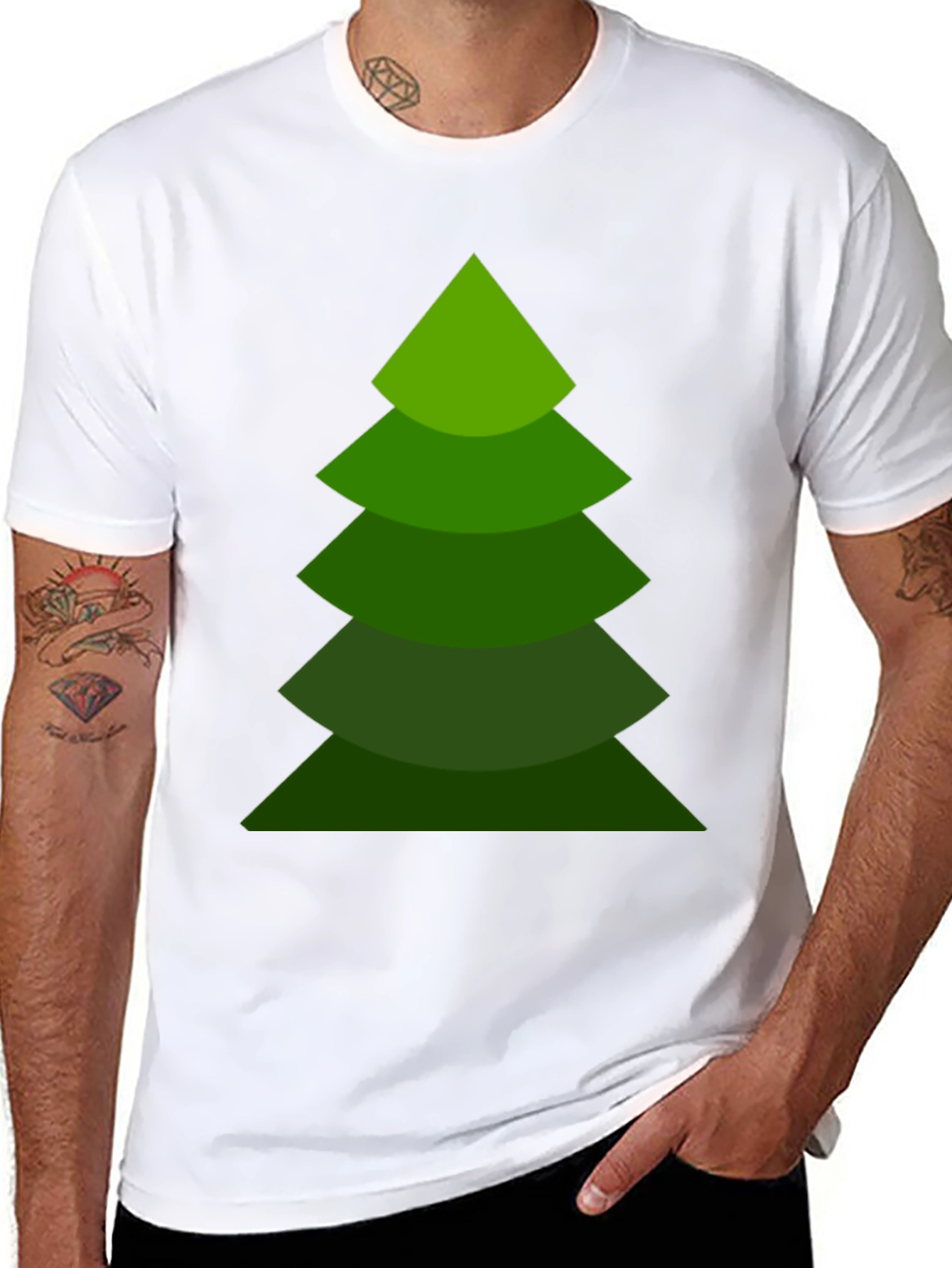 Festive Christmas Tree Graphic Tee - Holiday Style