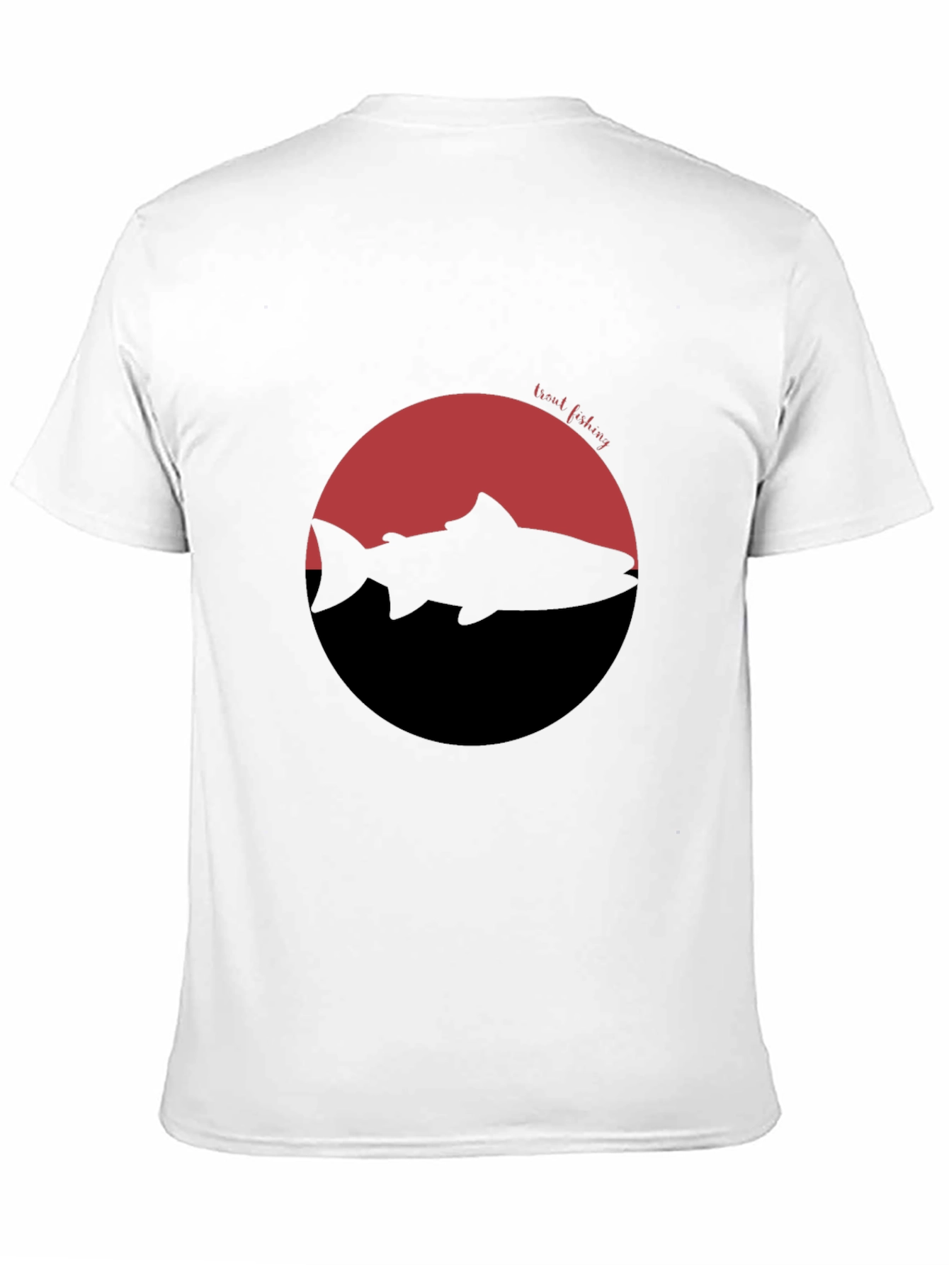 Trout Fishing Graphic T-Shirt - Black