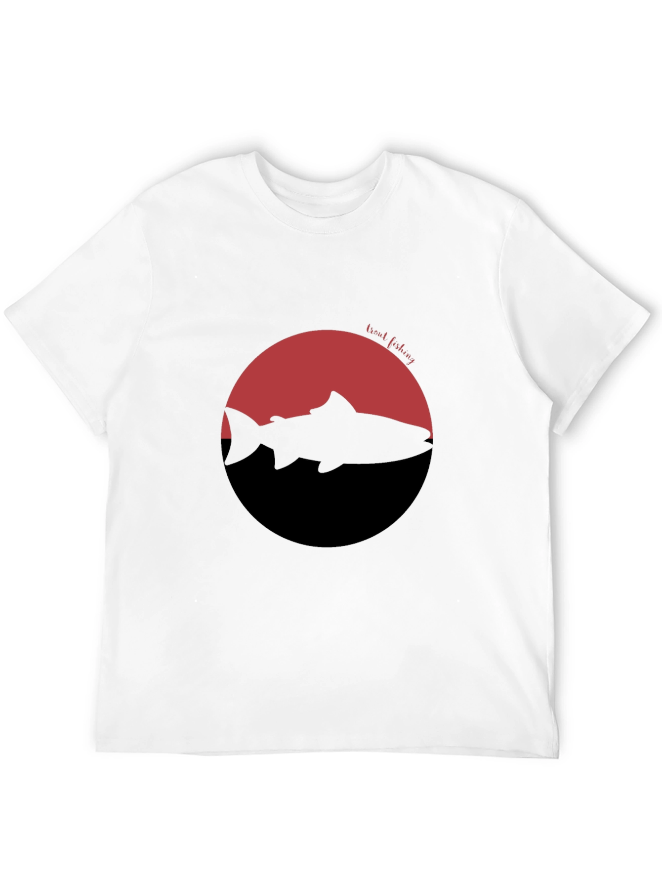 Trout Fishing Graphic T-Shirt - Black