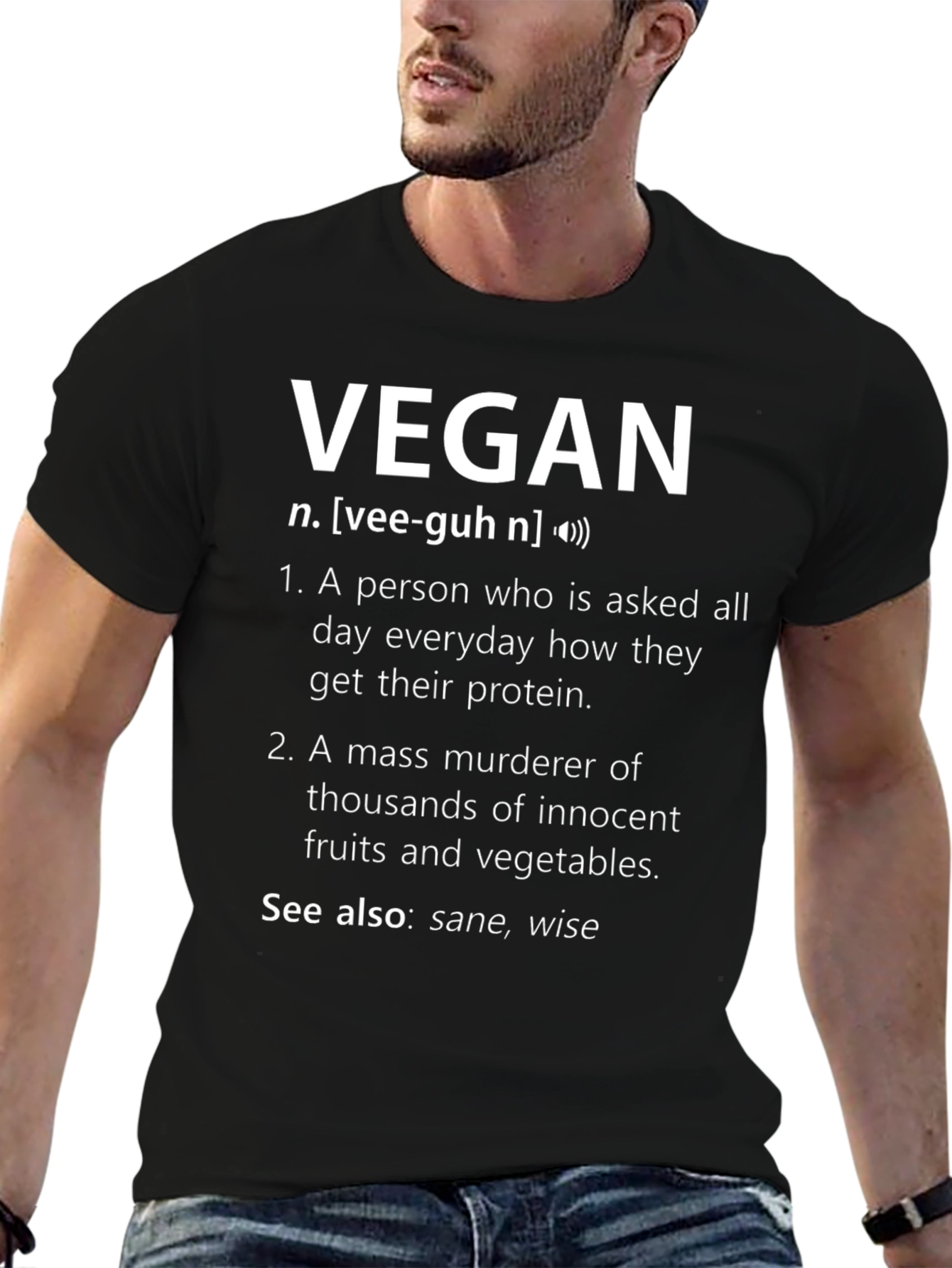 Vegan Definition T-Shirt - Humorous Graphic Tee