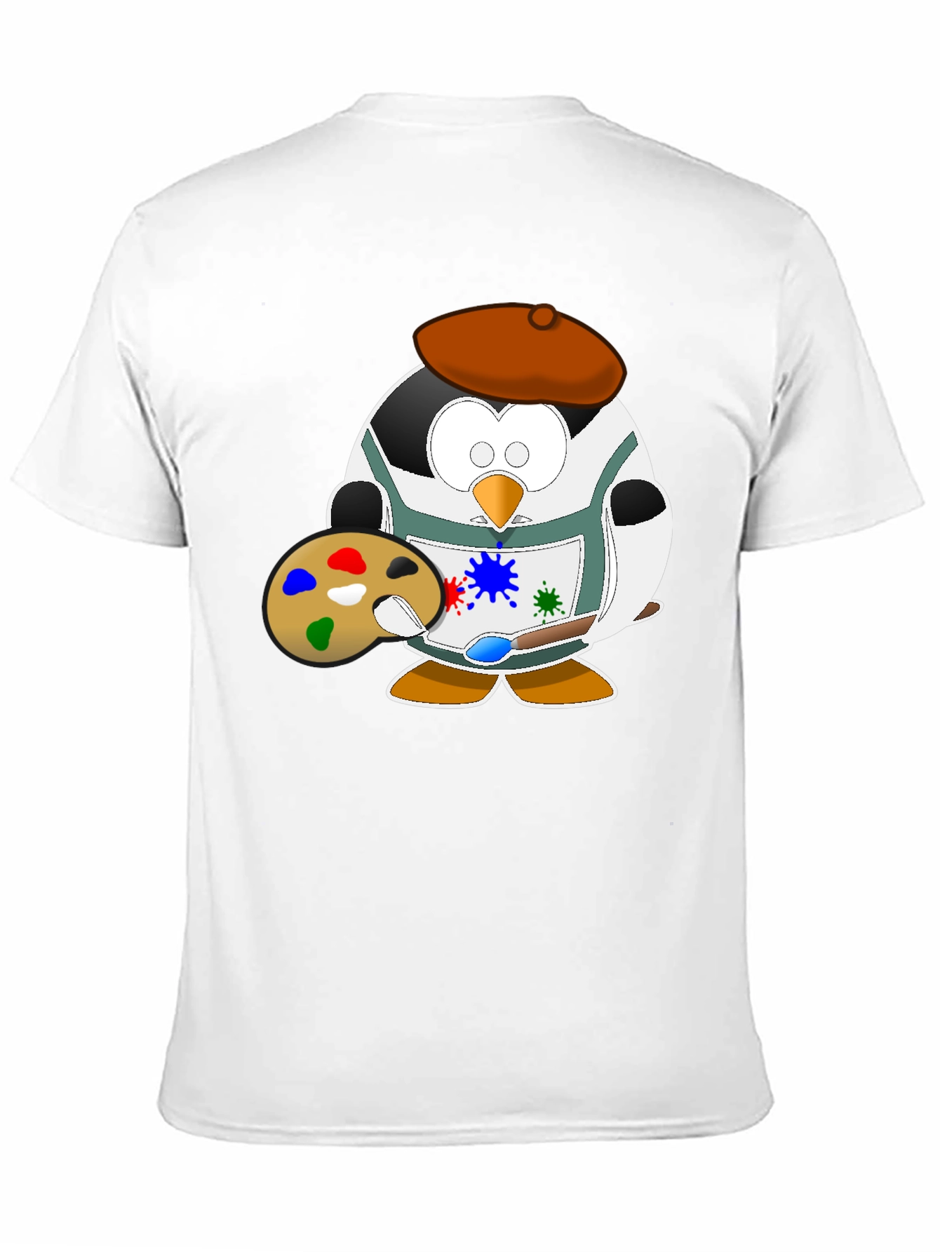 Penguin Artist Graphic Tee - Black Cotton T-Shirt