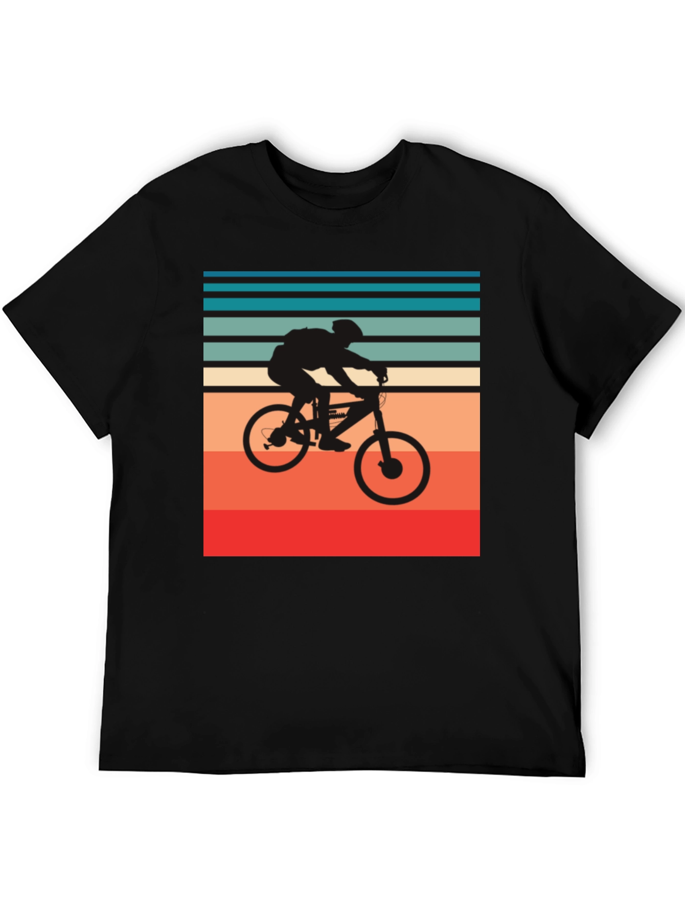 Retro Biker T-Shirt - Black Cotton Blend Tee
