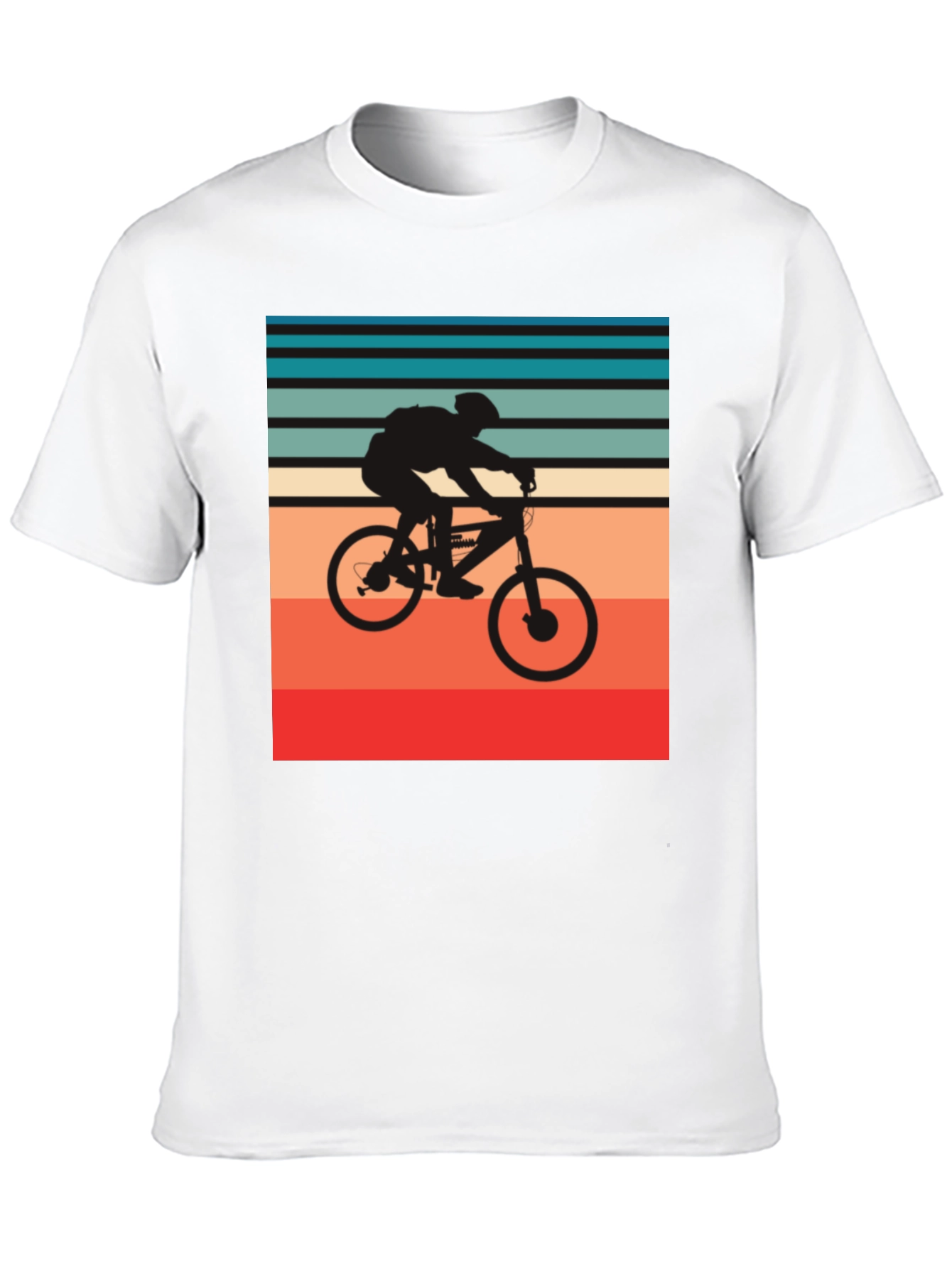 Retro Biker T-Shirt - Black Cotton Blend Tee