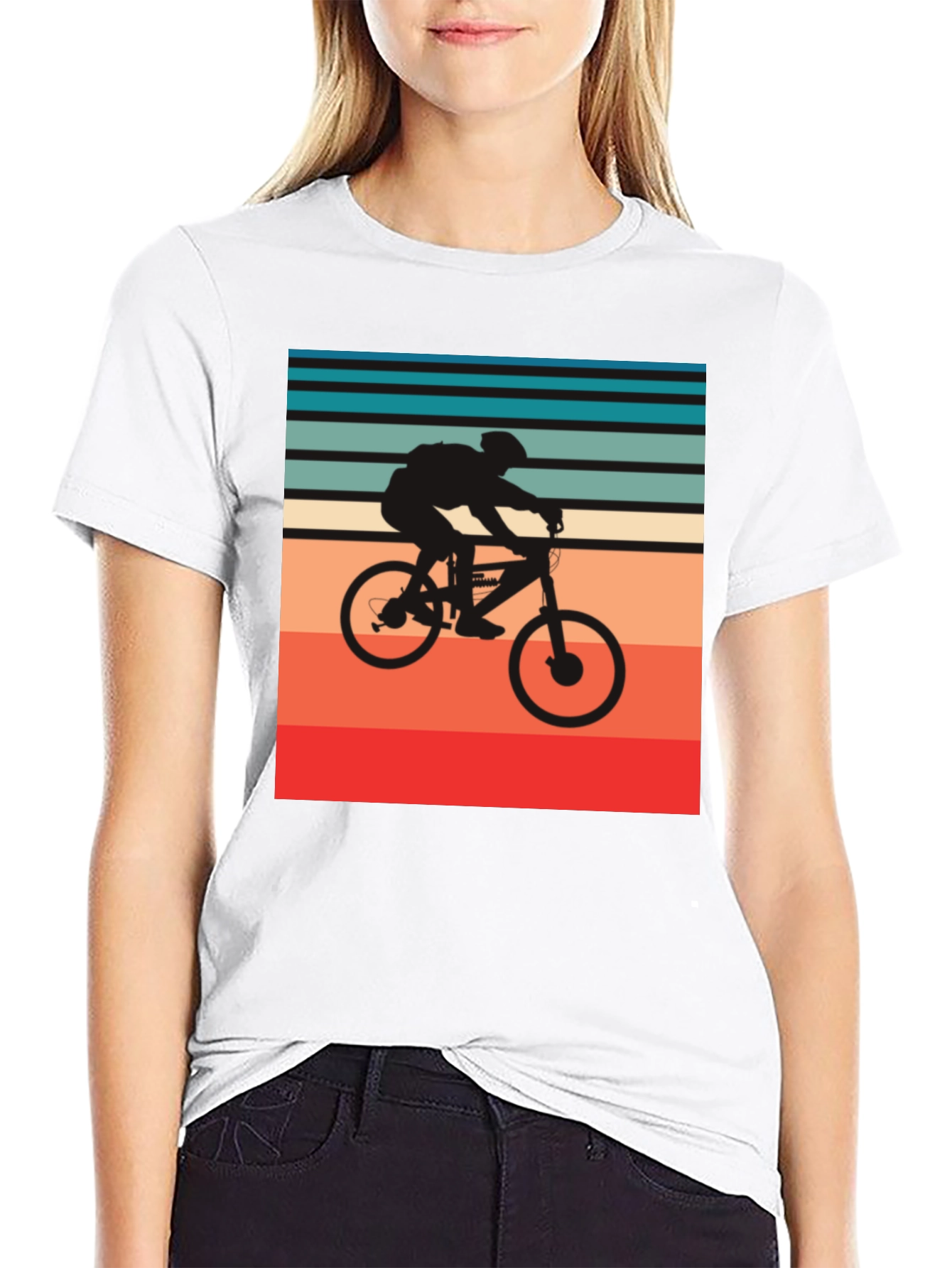 Retro Biker T-Shirt - Black Cotton Blend Tee